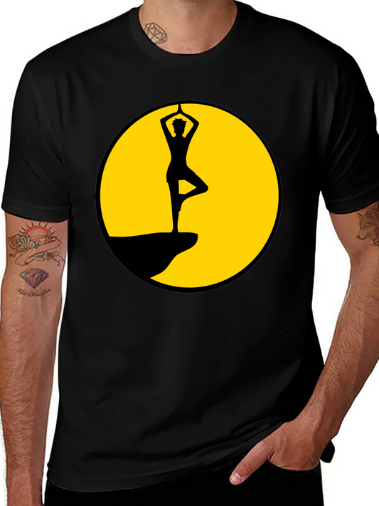 Yoga Tree Pose Black T-Shirt