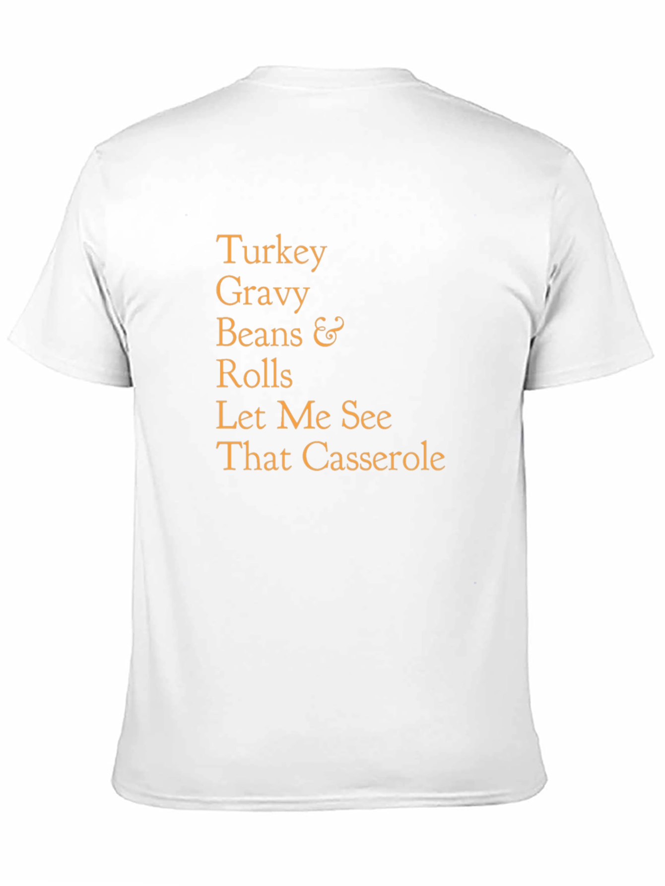 Thanksgiving Food List T-Shirt - Black