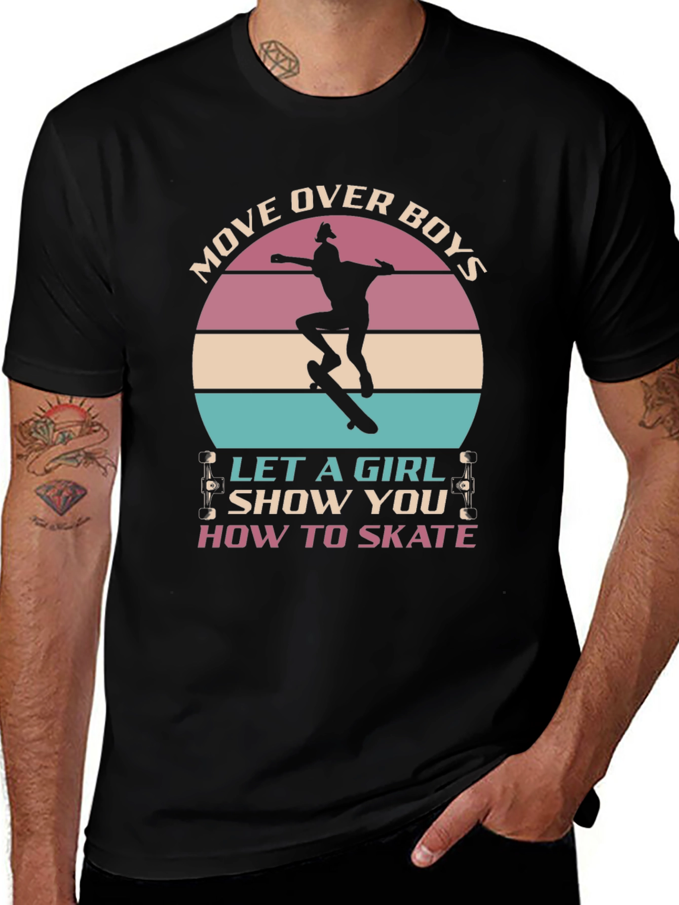 Girl Skater T-Shirt - Move Over Boys!