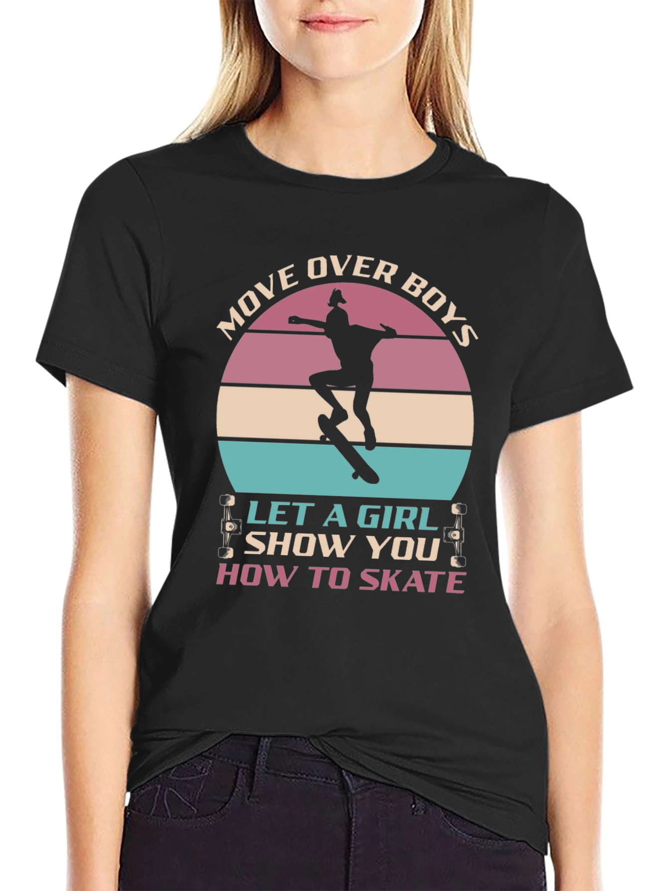 Girl Skater T-Shirt - Move Over Boys!