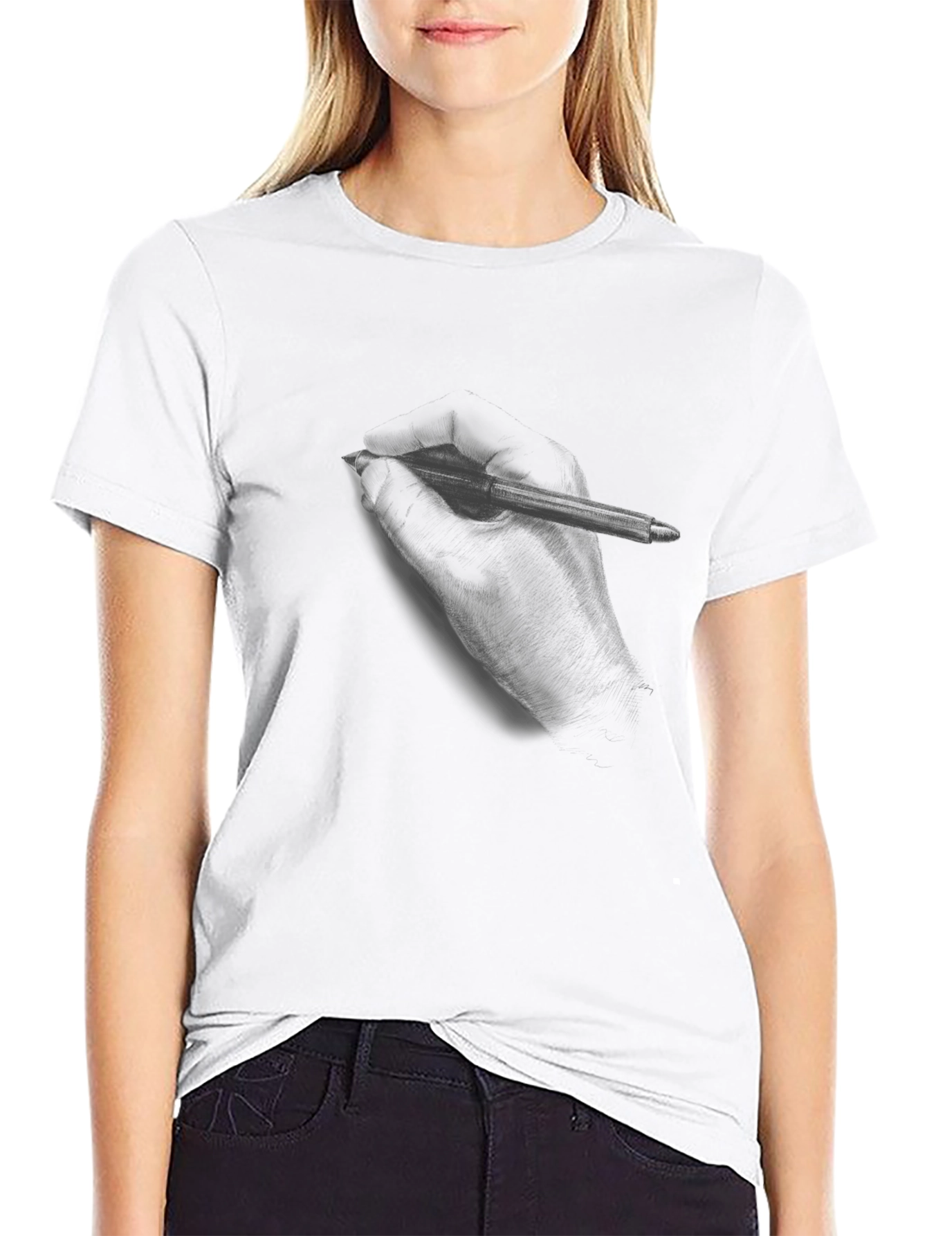 Dark Pen Hand Graphic Tee