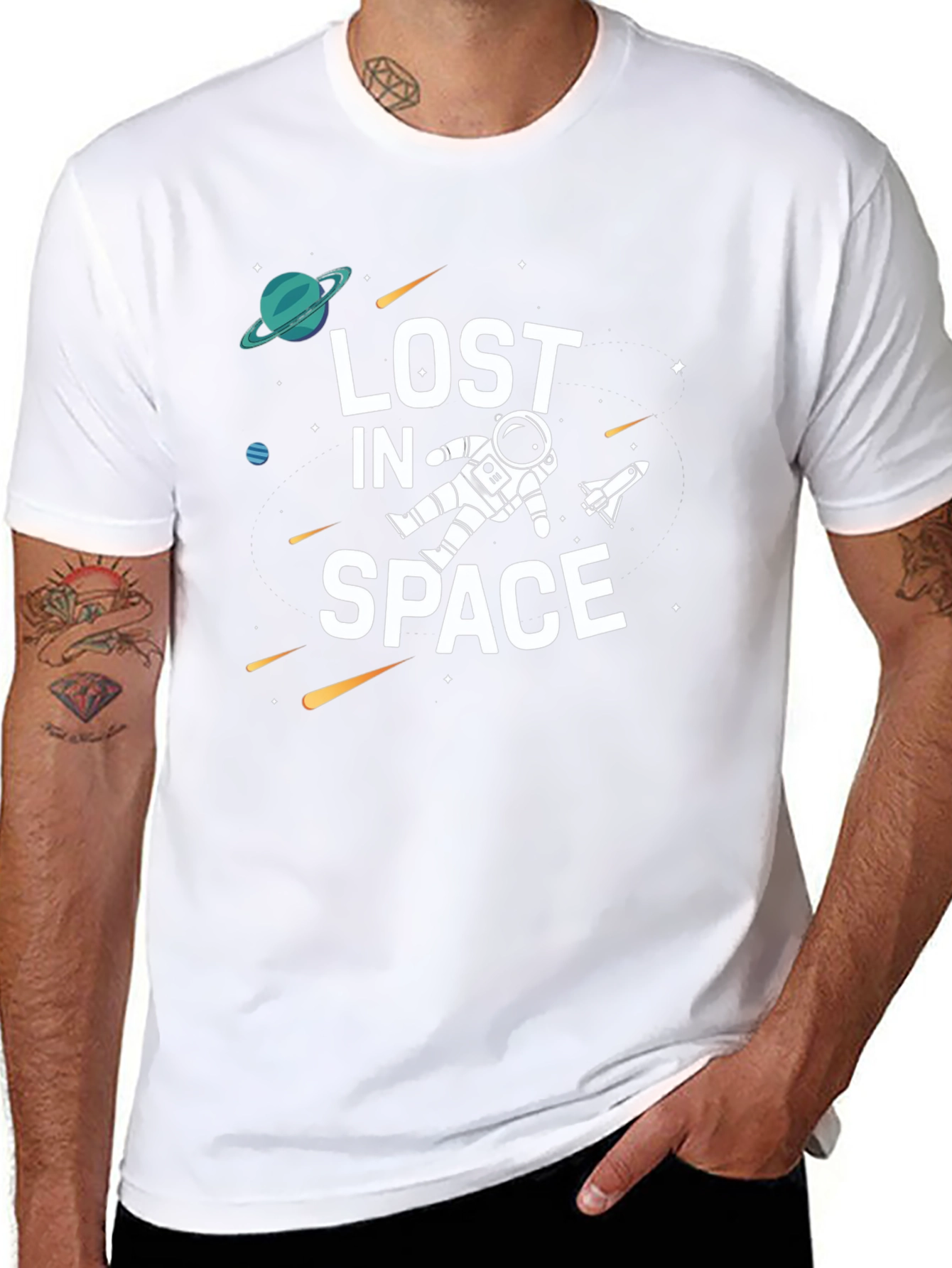 Lost in Space Graphic Black T-Shirt