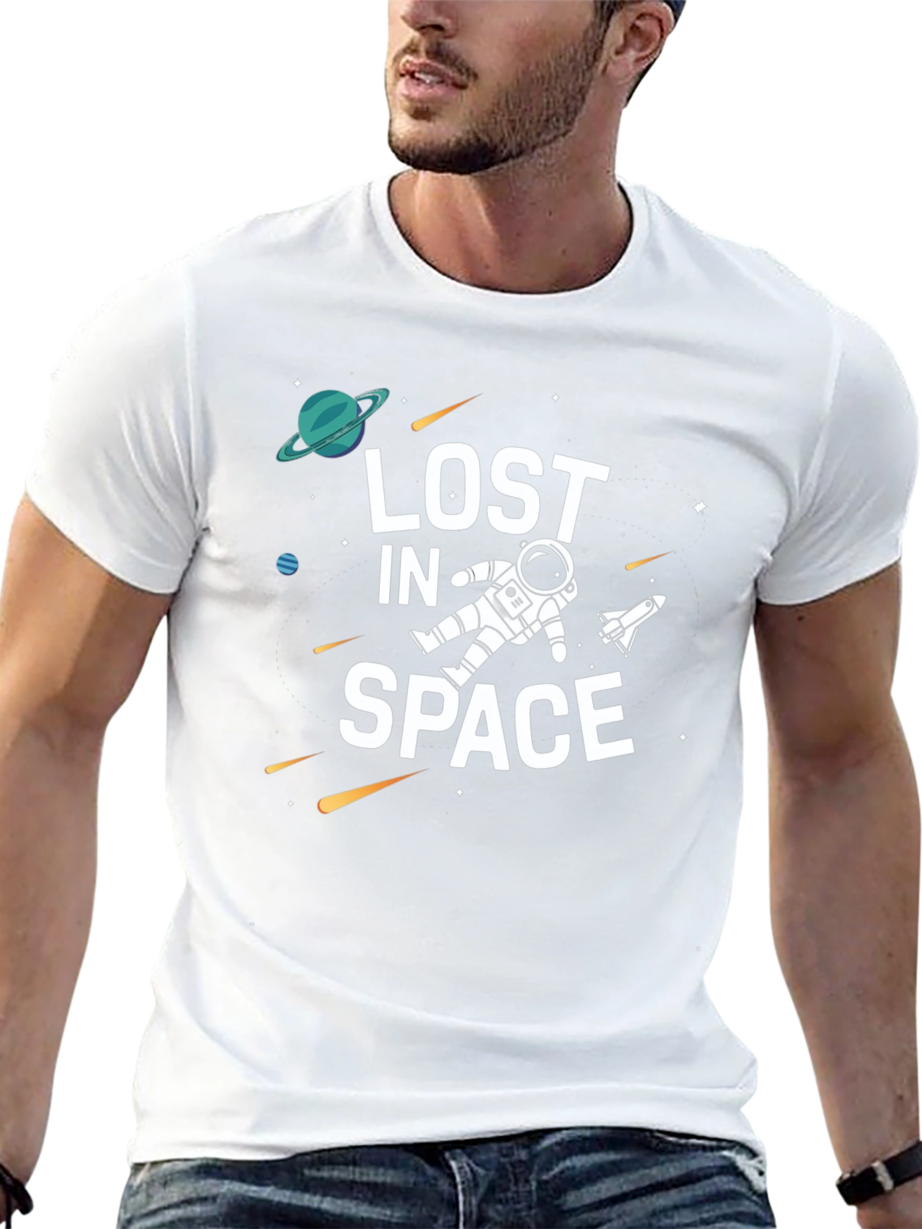 Lost in Space Graphic Black T-Shirt