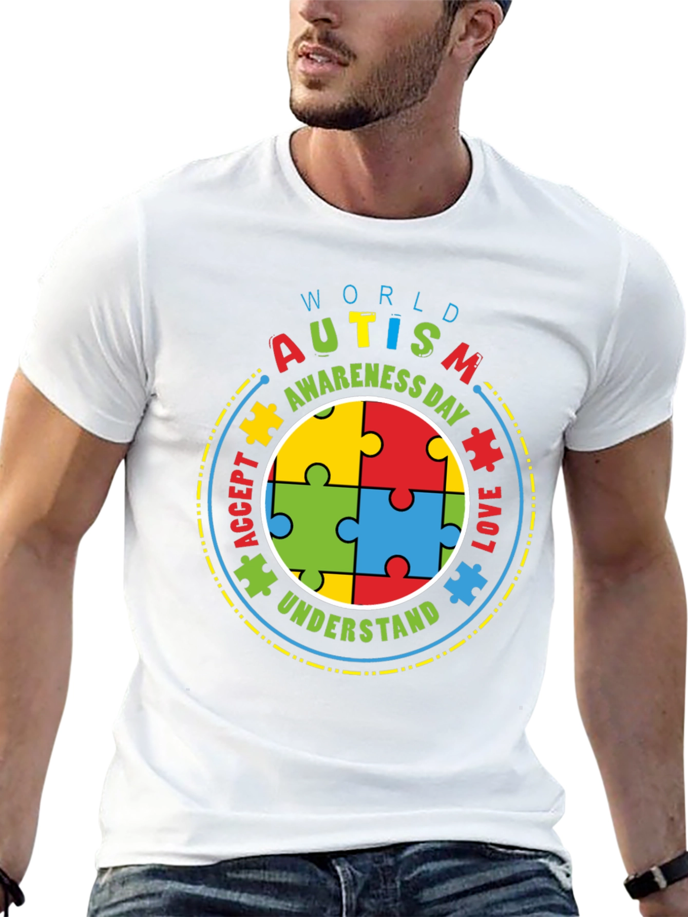 Autism Awareness T-Shirt - Puzzle Piece Design
