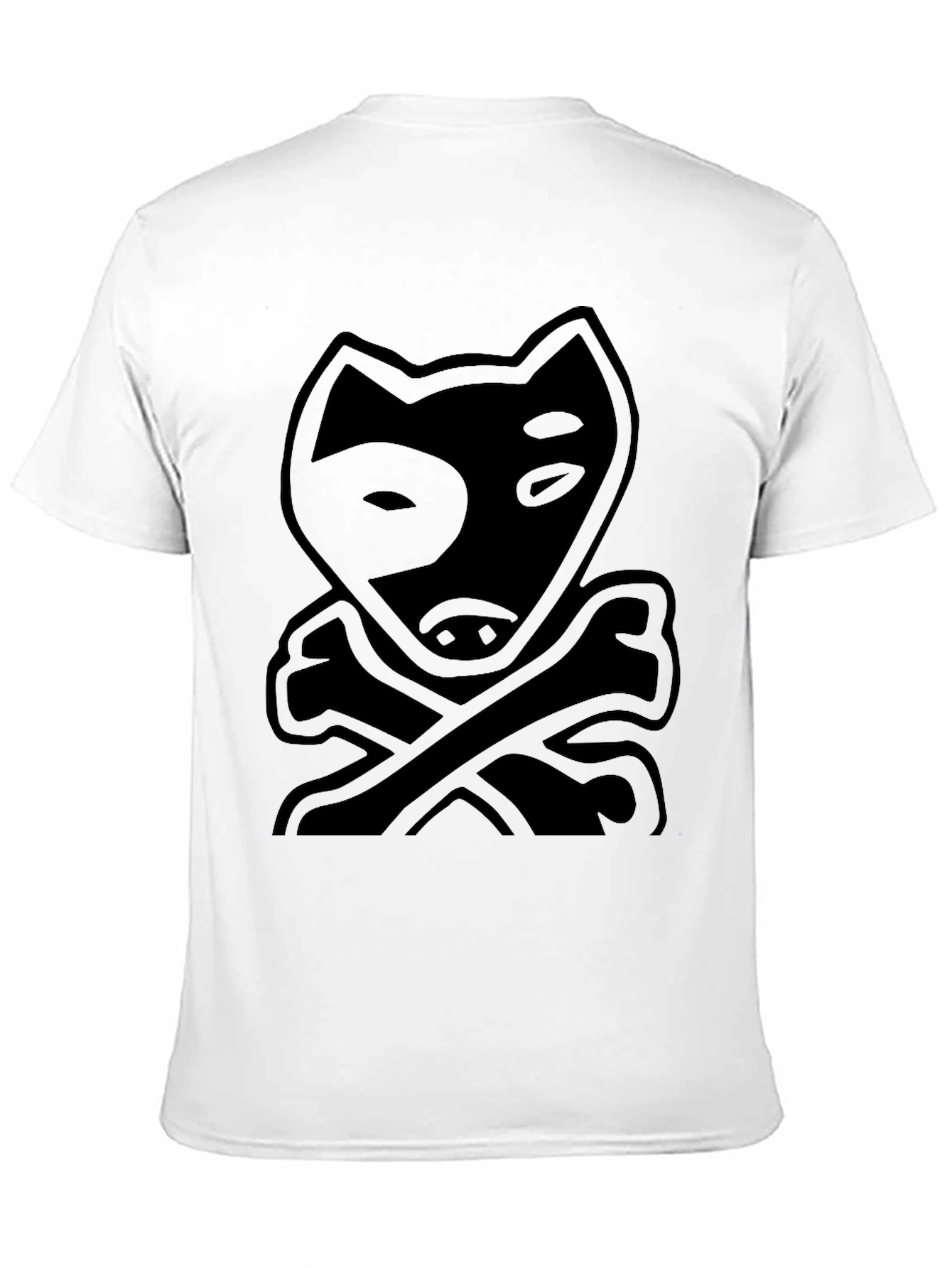 Dog Pirate Tee - Black Cotton Crew Neck T-Shirt