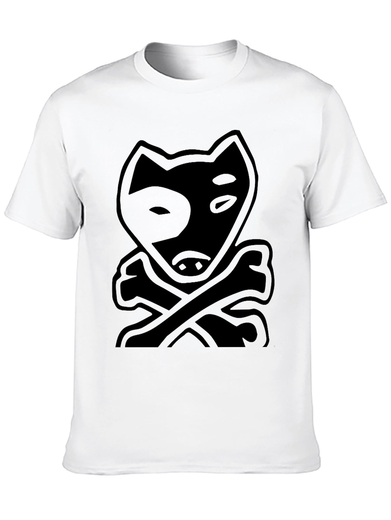 Dog Pirate Tee - Black Cotton Crew Neck T-Shirt