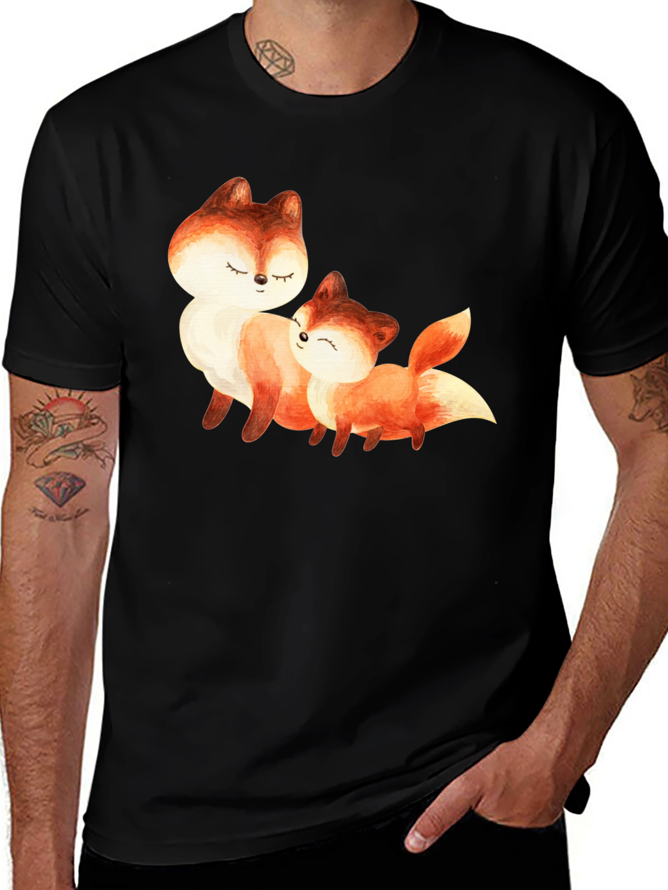 Fox Love Black T-Shirt