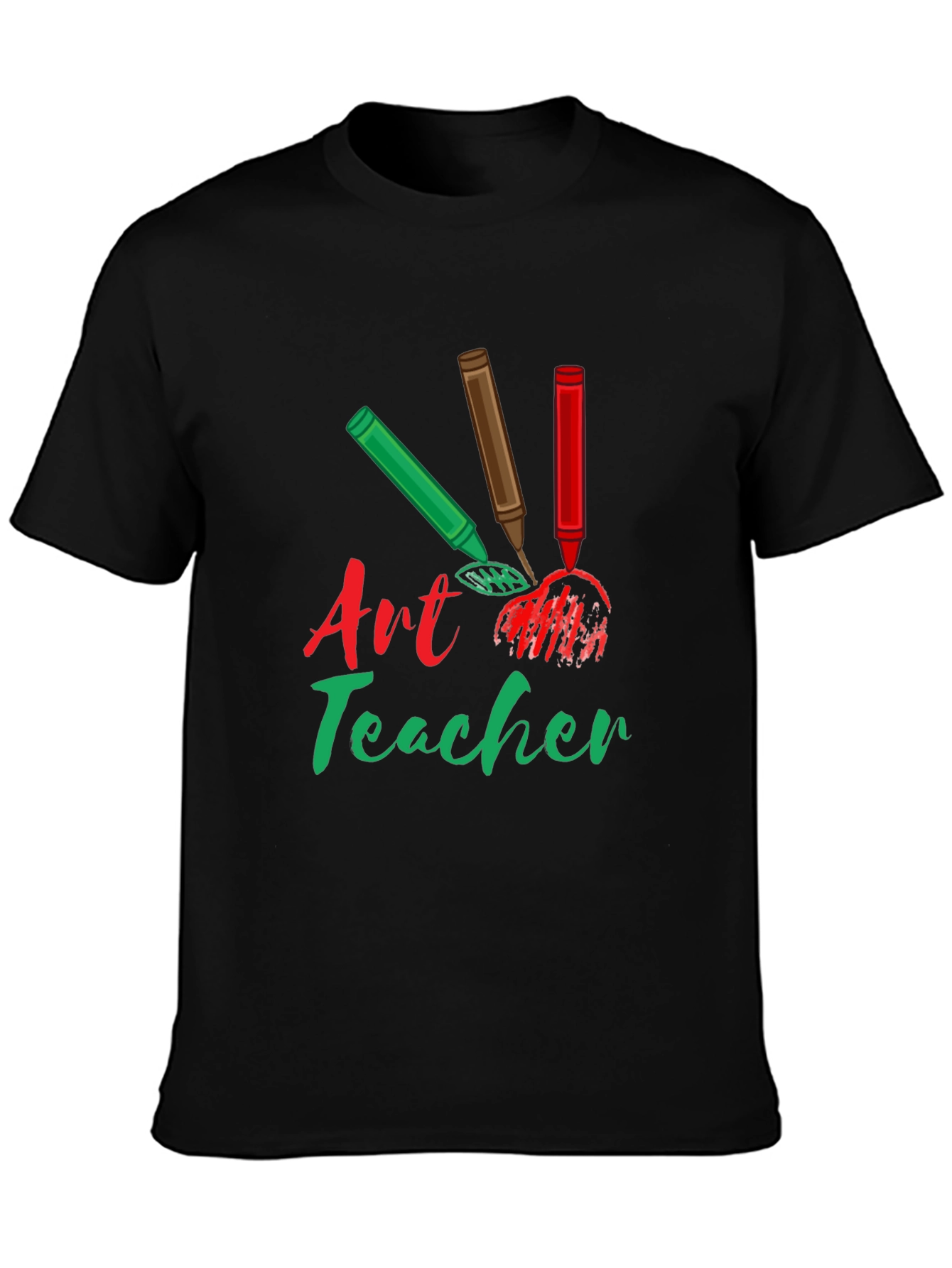 Art Teacher T-Shirt: Crayon Design Teacher Gift