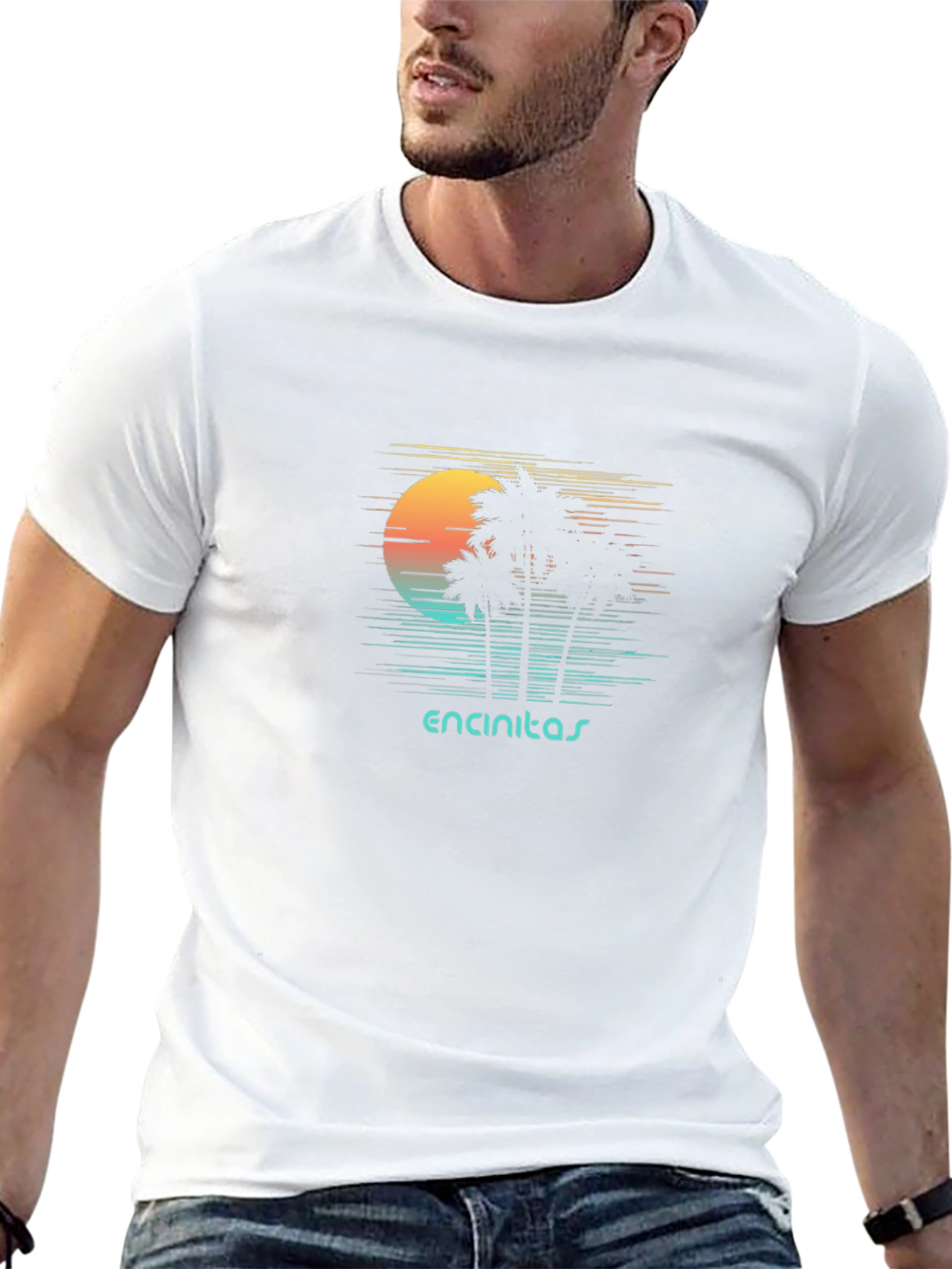 Encinitas Palm Sunset Graphic T-Shirt