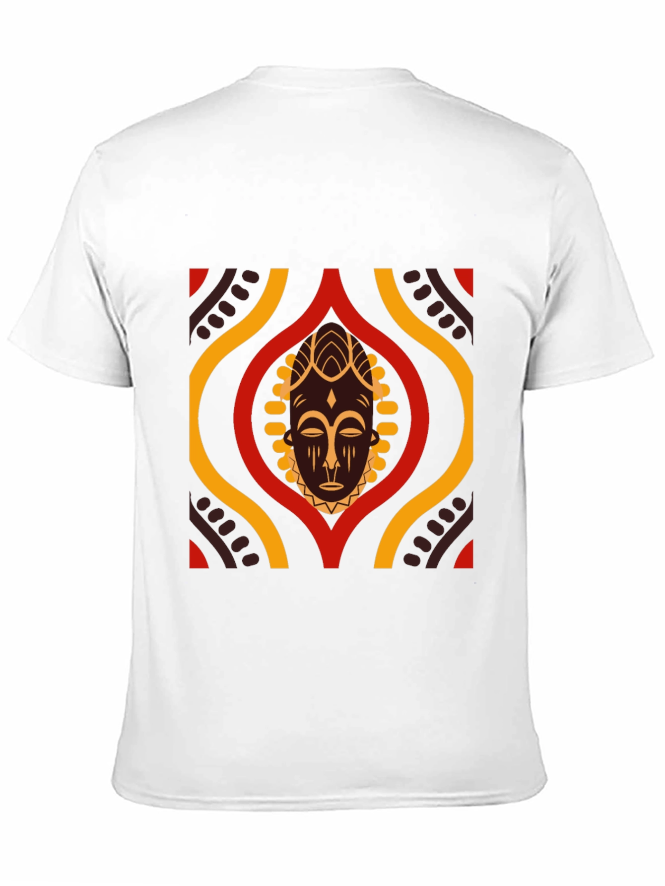 African Mask Graphic Black T-Shirt