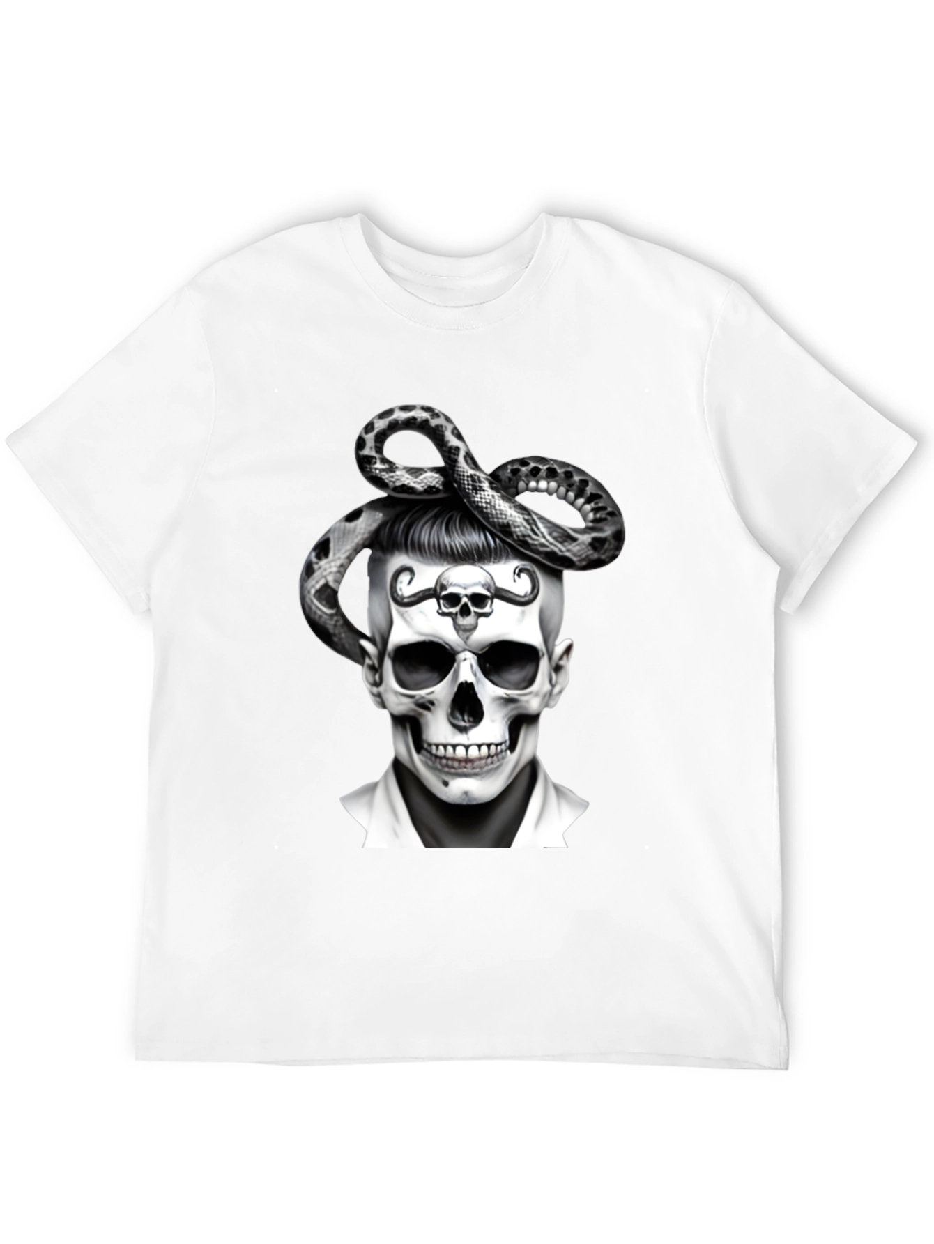 Skull & Snake Graphic Tee - Edgy Style