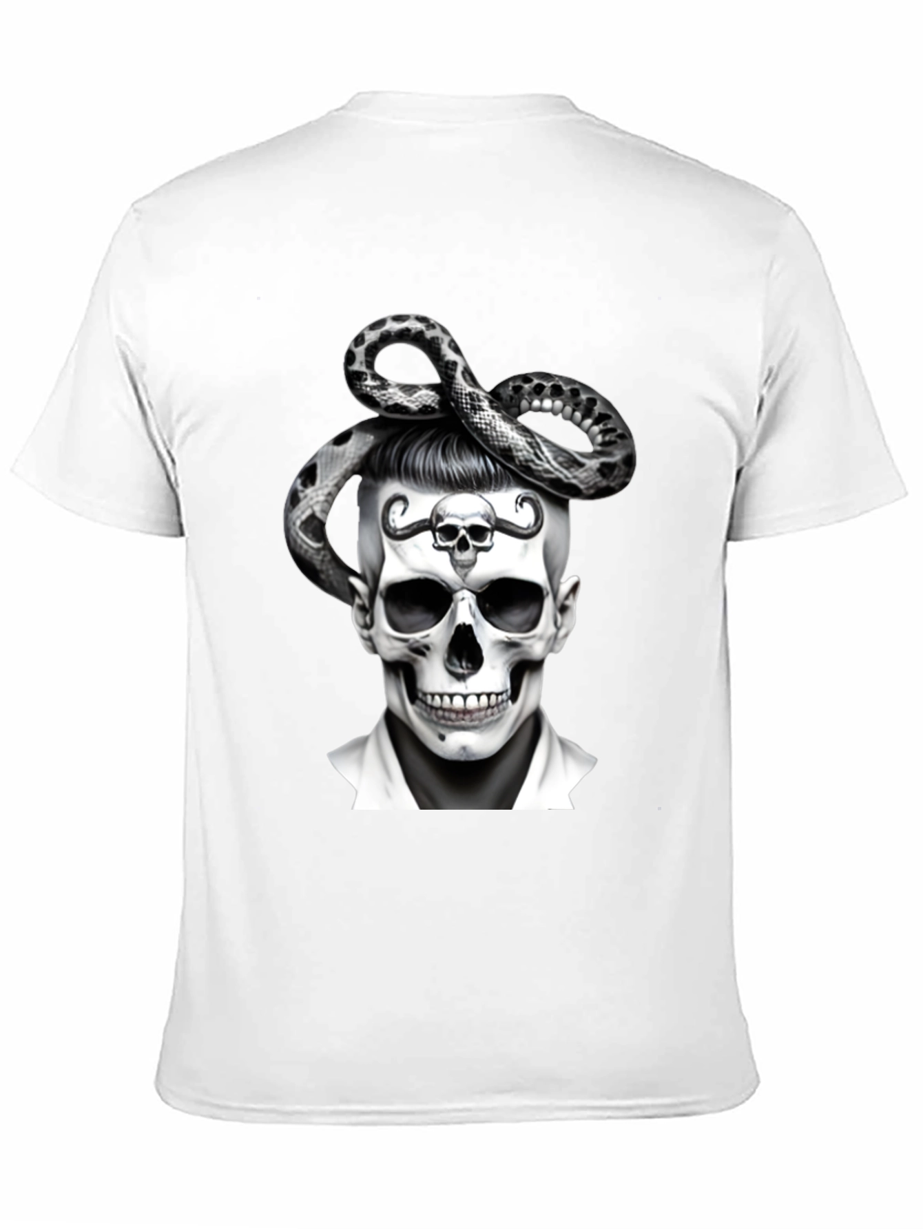 Skull & Snake Graphic Tee - Edgy Style