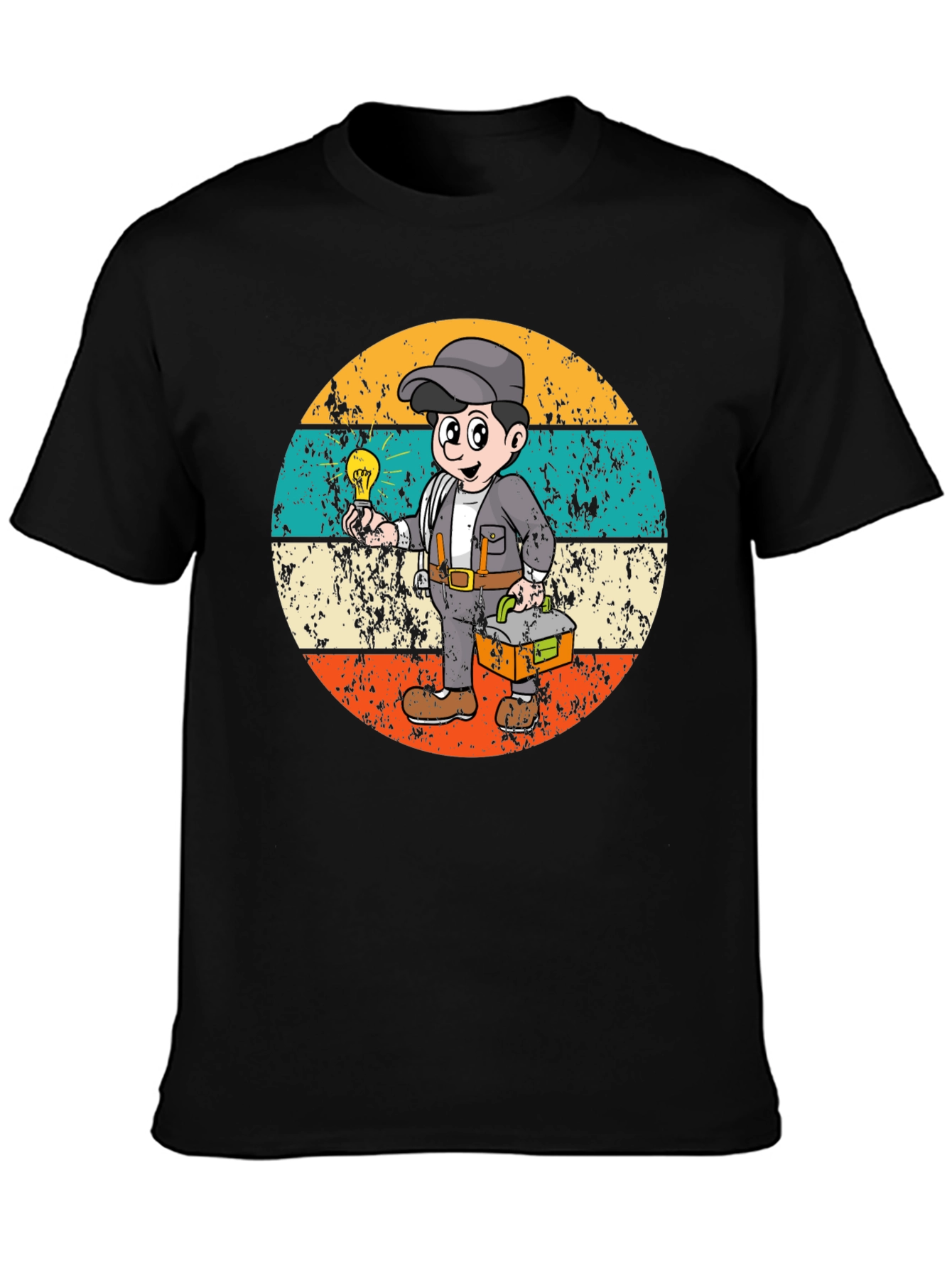 Electrician Cartoon Graphic Tee