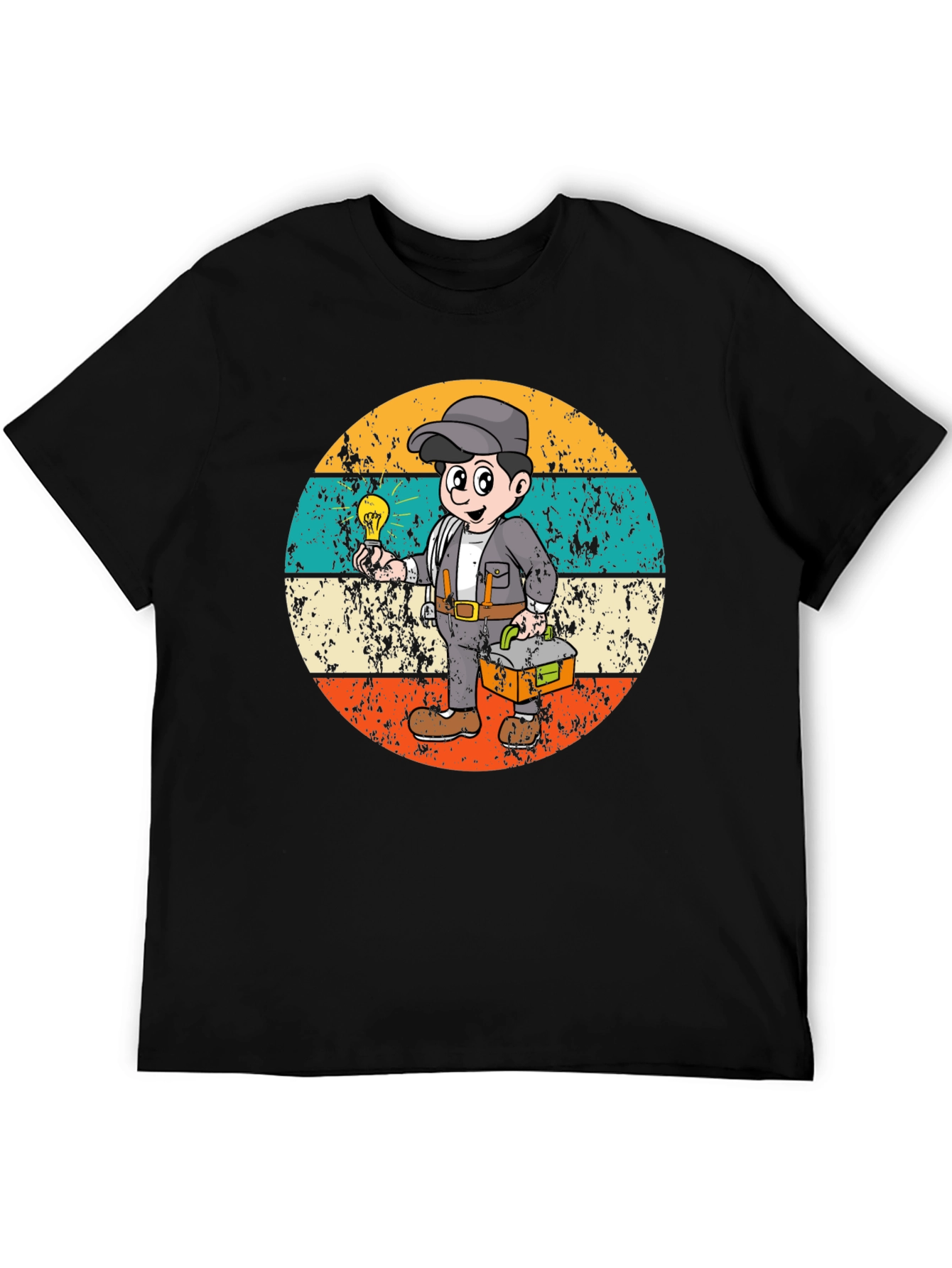 Electrician Cartoon Graphic Tee