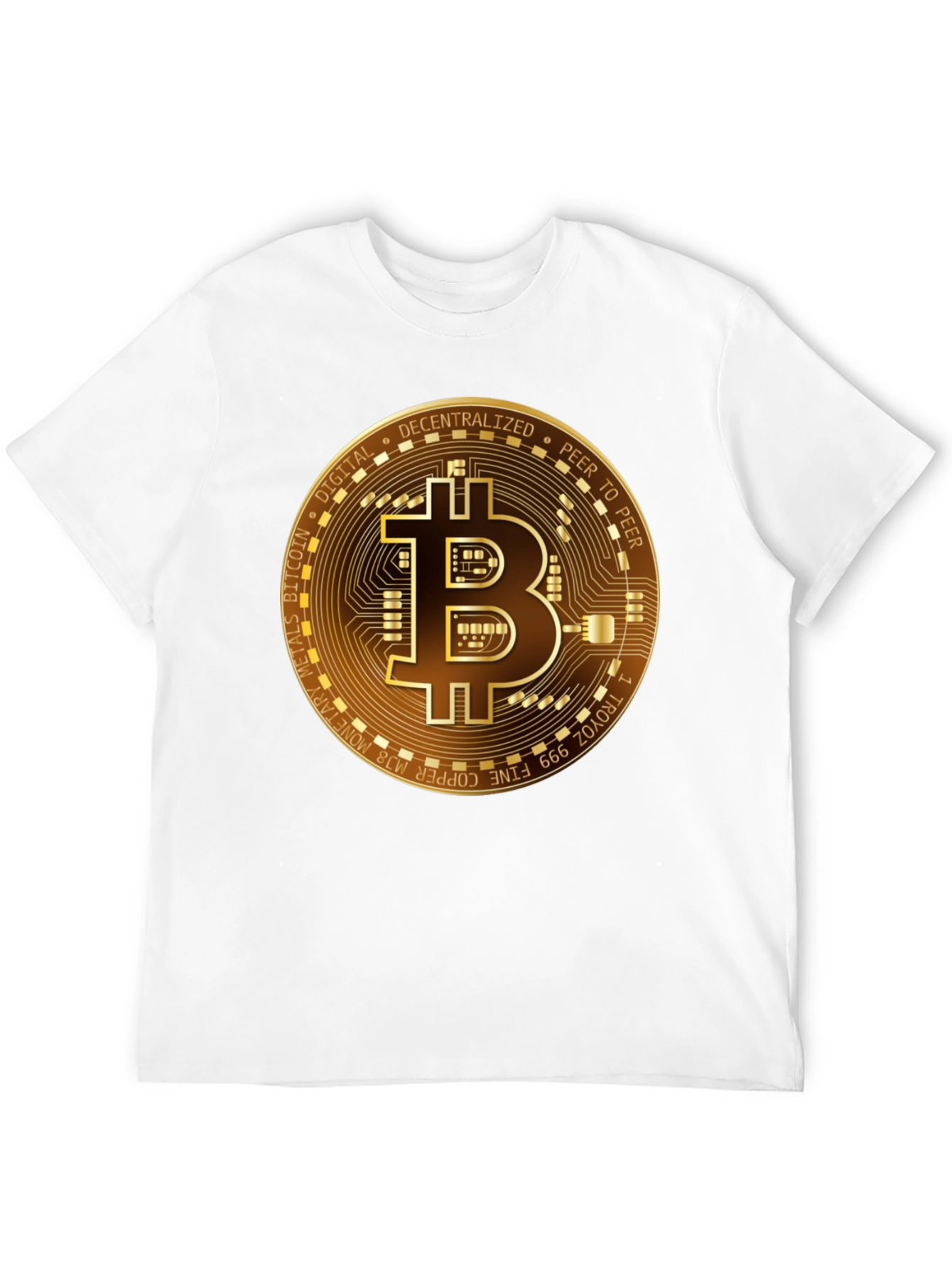 Bitcoin Gold Graphic Tee - Decentralized Digital Currency T-Shirt