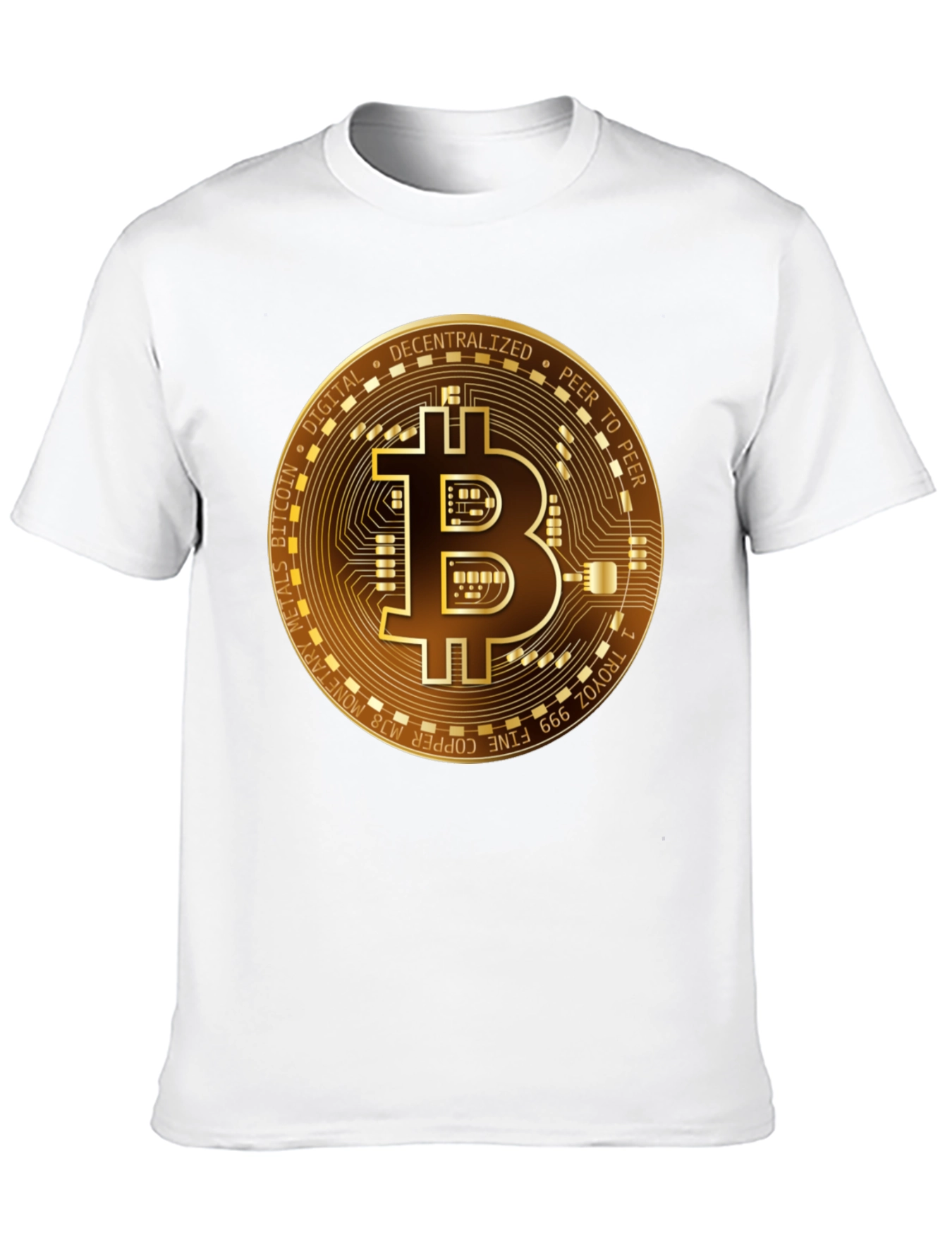 Bitcoin Gold Graphic Tee - Decentralized Digital Currency T-Shirt