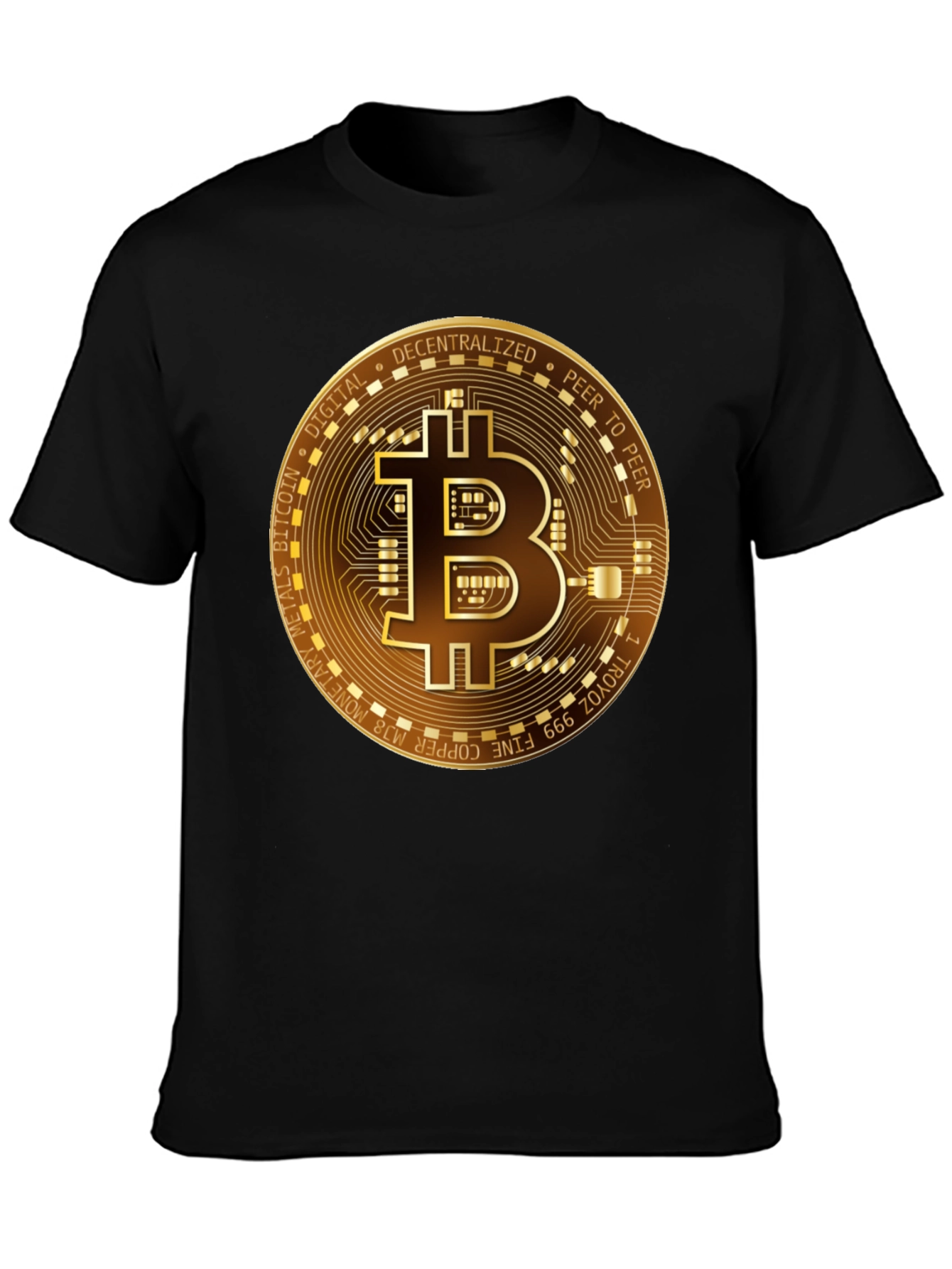 Bitcoin Gold Graphic Tee - Decentralized Digital Currency T-Shirt