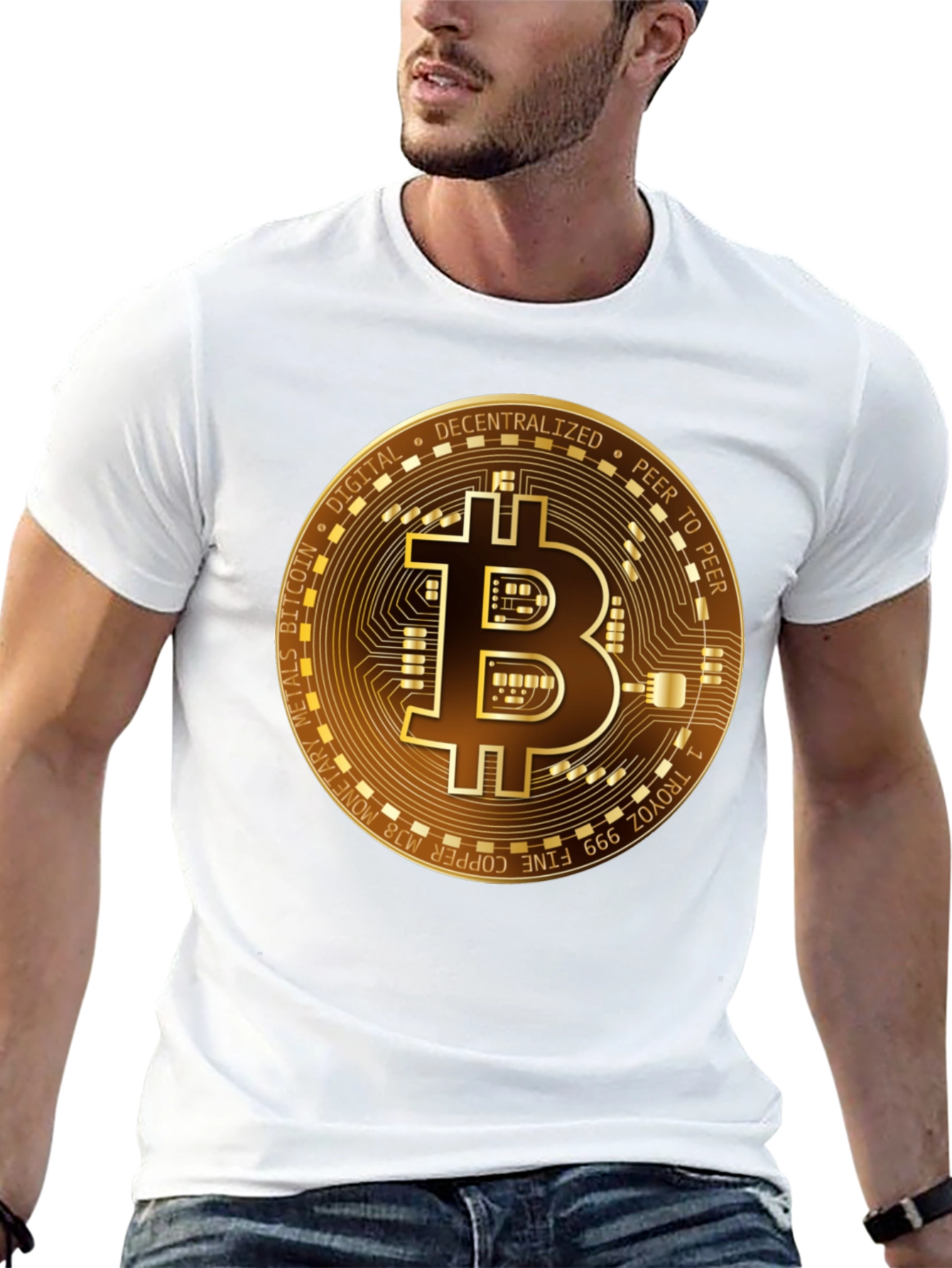 Bitcoin Gold Graphic Tee - Decentralized Digital Currency T-Shirt