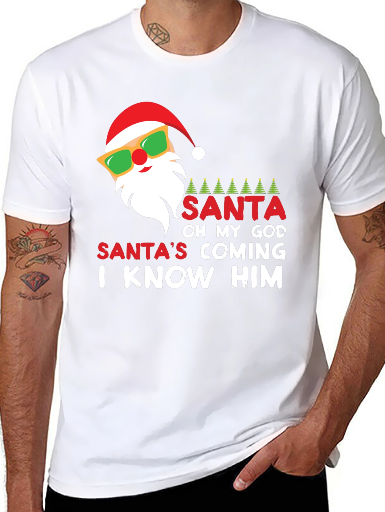Funny Santas Coming! T-Shirt