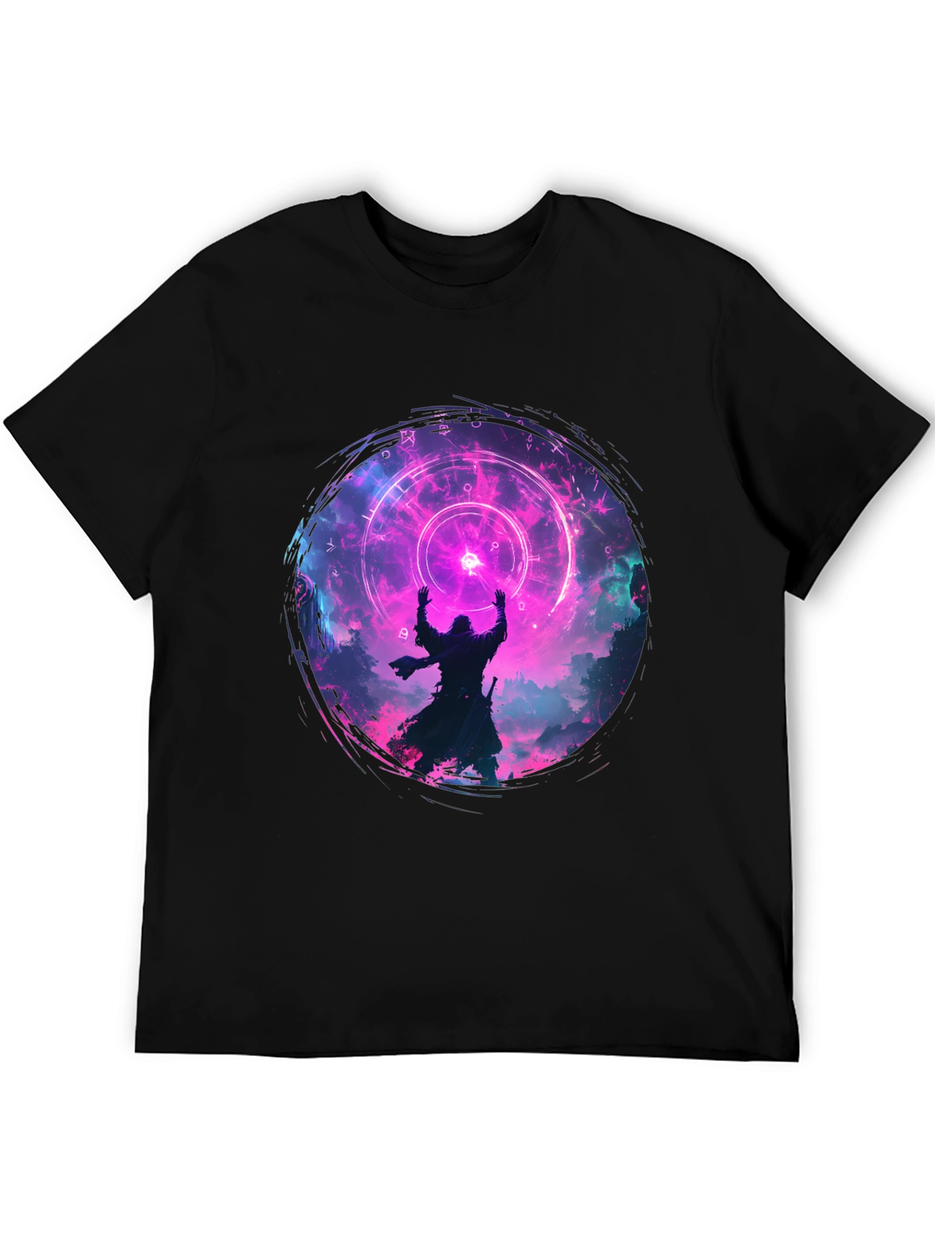 Mystic Circle Graphic Black T-Shirt