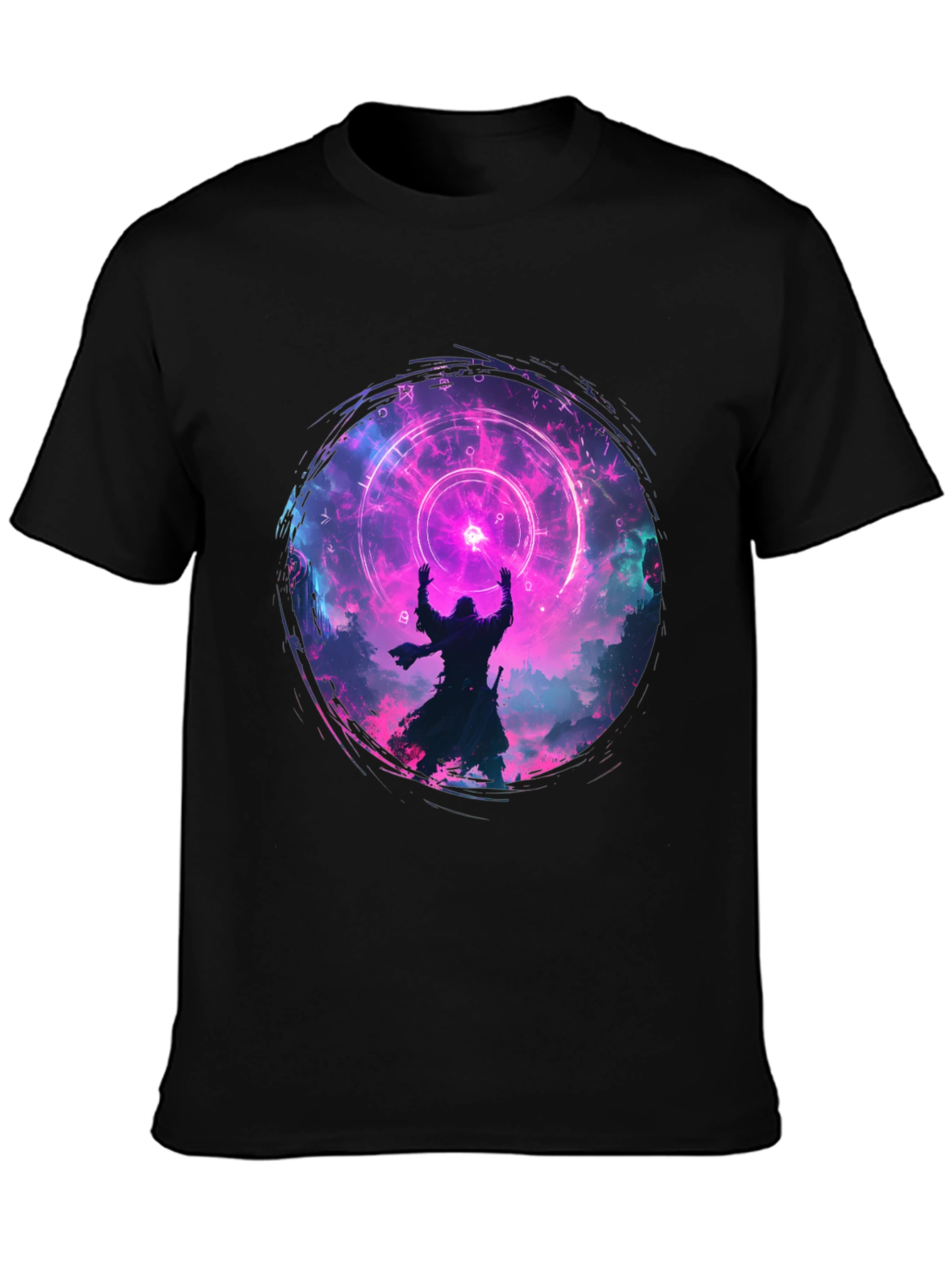 Mystic Circle Graphic Black T-Shirt