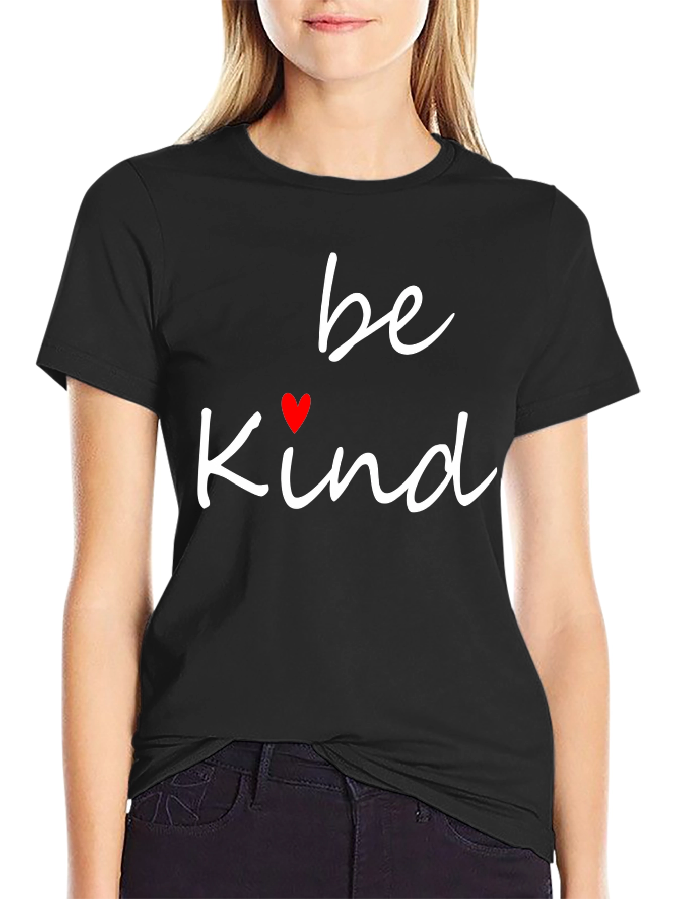 Be Kind T-Shirt - Heart Graphic - Casual Wear