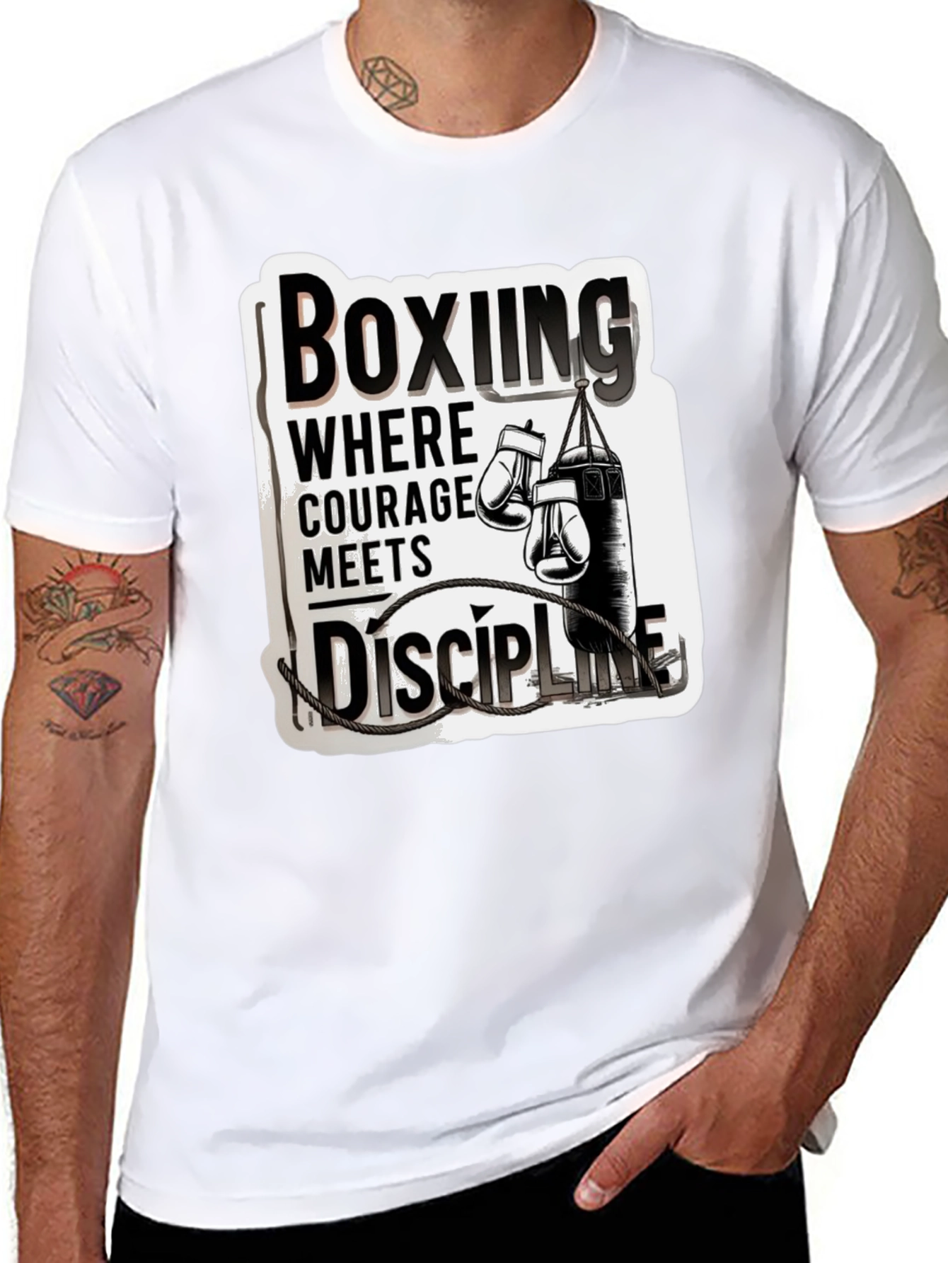 Boxing Courage Meets Discipline T-Shirt