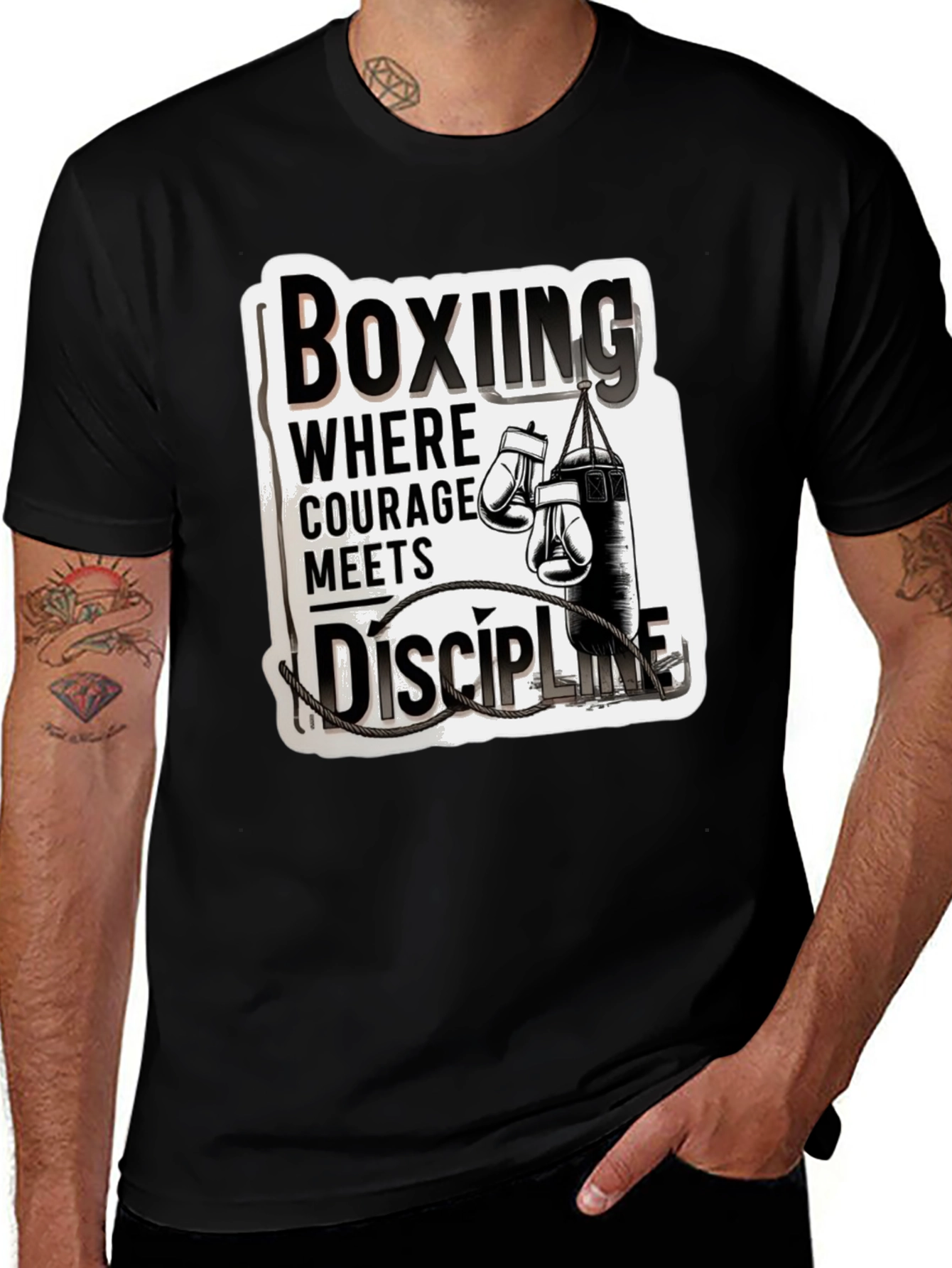 Boxing Courage Meets Discipline T-Shirt