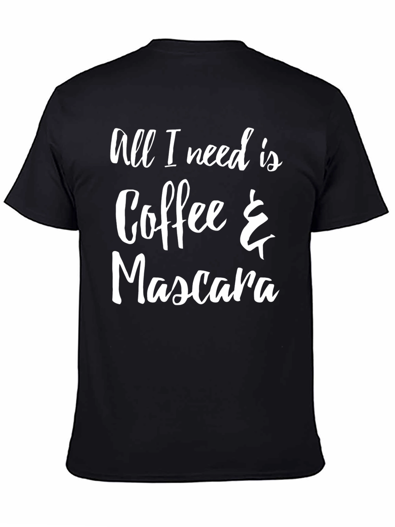 Coffee & Mascara Graphic Tee - Trendy Womens T-Shirt