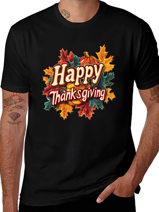 Happy Thanksgiving Graphic T-Shirt - Holiday Style