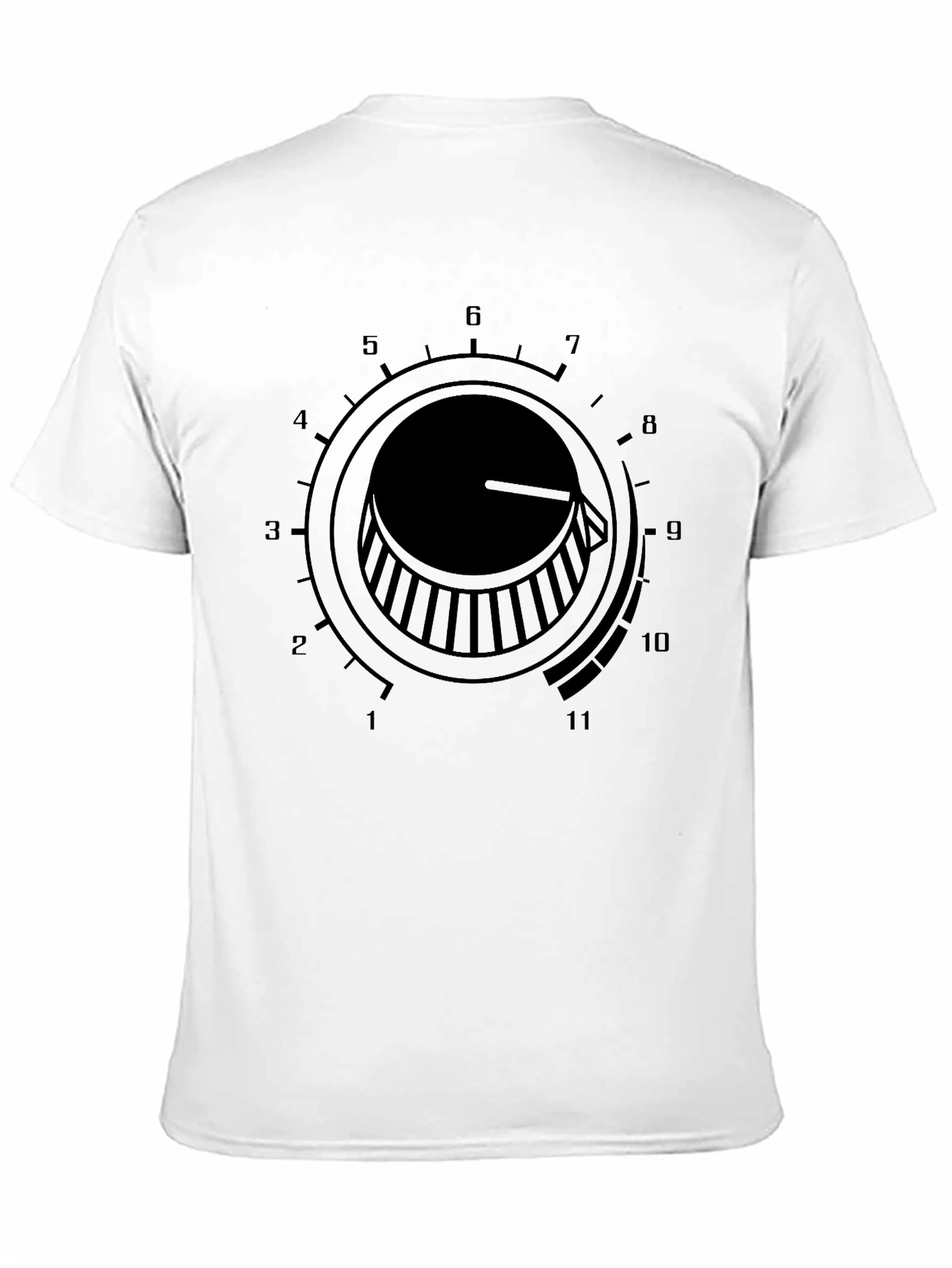 Black Amplifier Knob Graphic T-Shirt - Up to Eleven