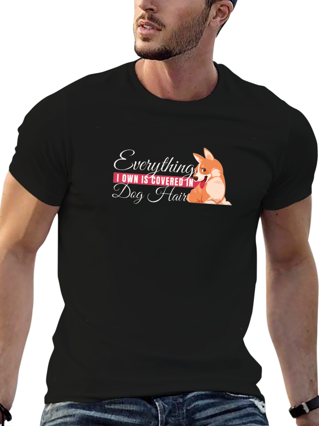 Dog Hair Corgi Graphic T-Shirt
