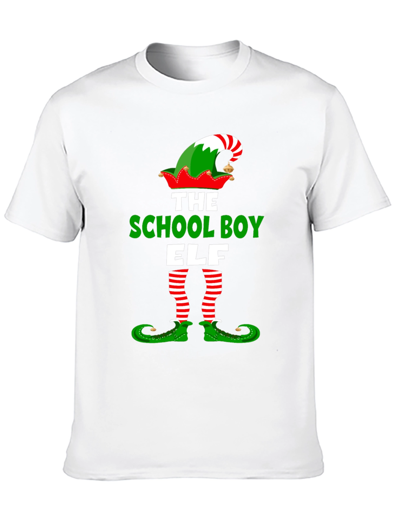 School Boy Elf Christmas T-Shirt Holiday Tee