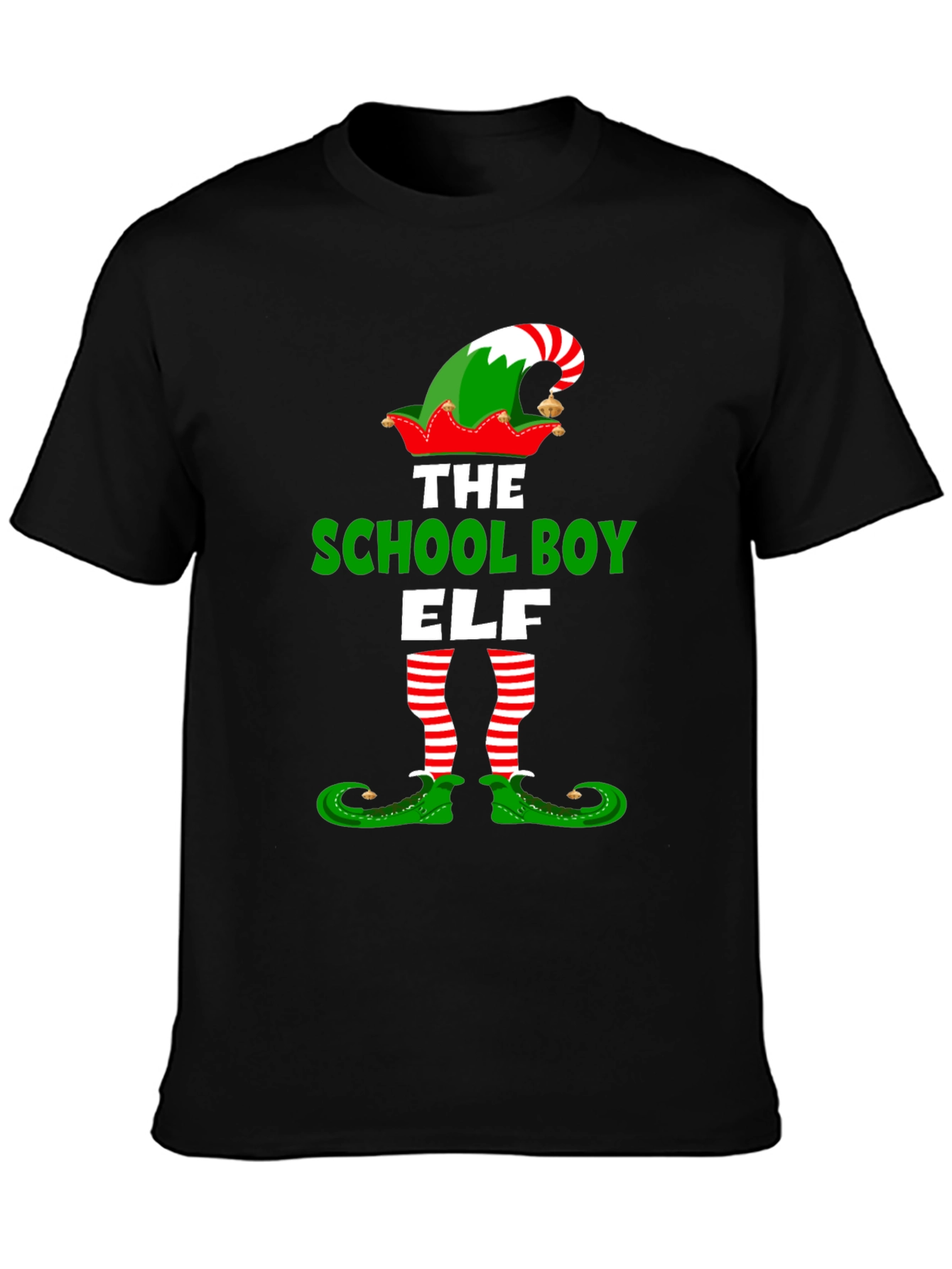 School Boy Elf Christmas T-Shirt Holiday Tee