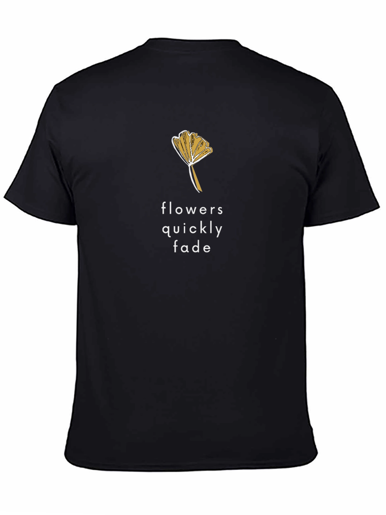 Flowers Quickly Fade Graphic T-Shirt - Black