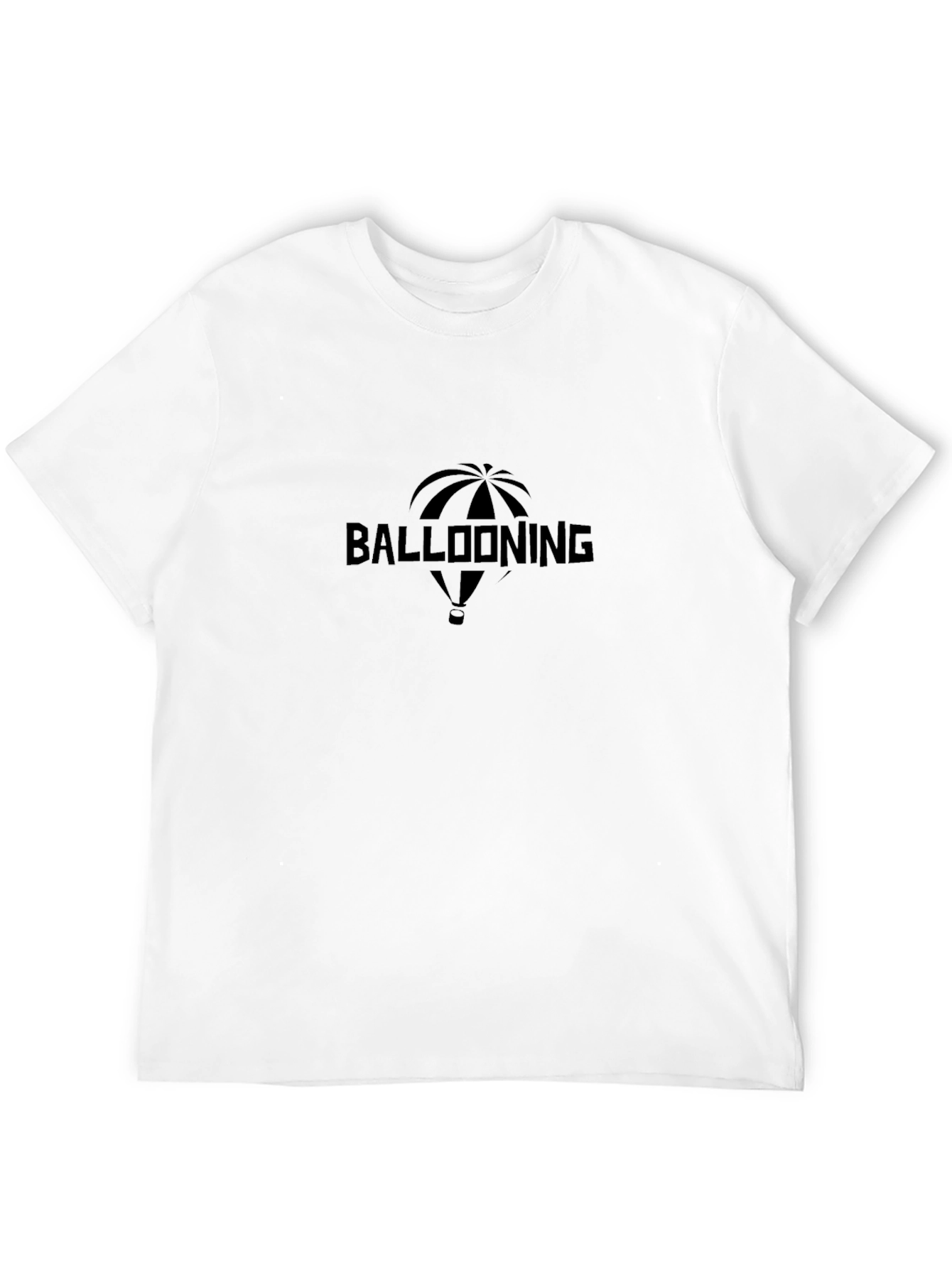 Ballooning Graphic Tee - Black Cotton T-Shirt