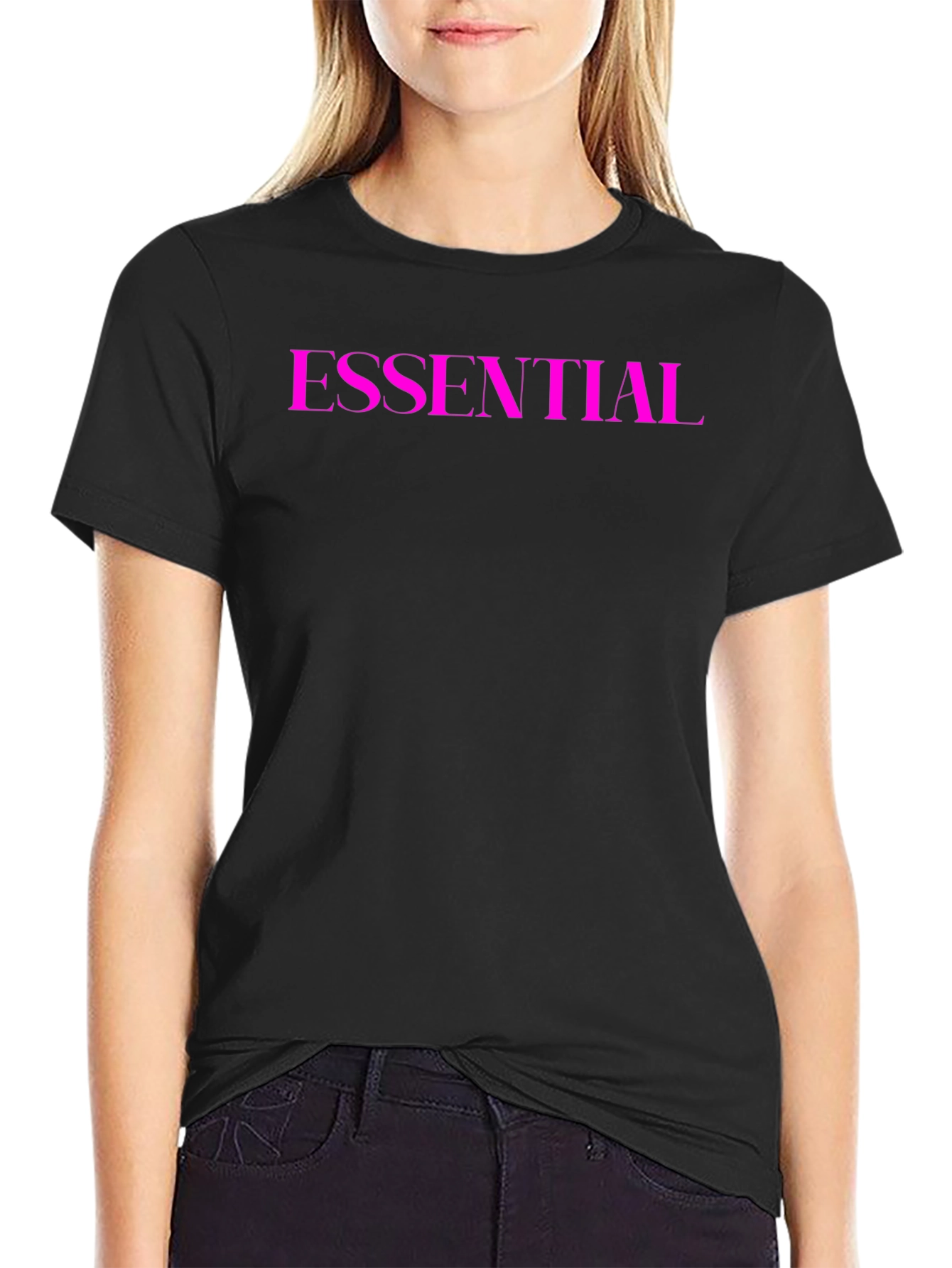 Essential Crew Neck Tee - Black