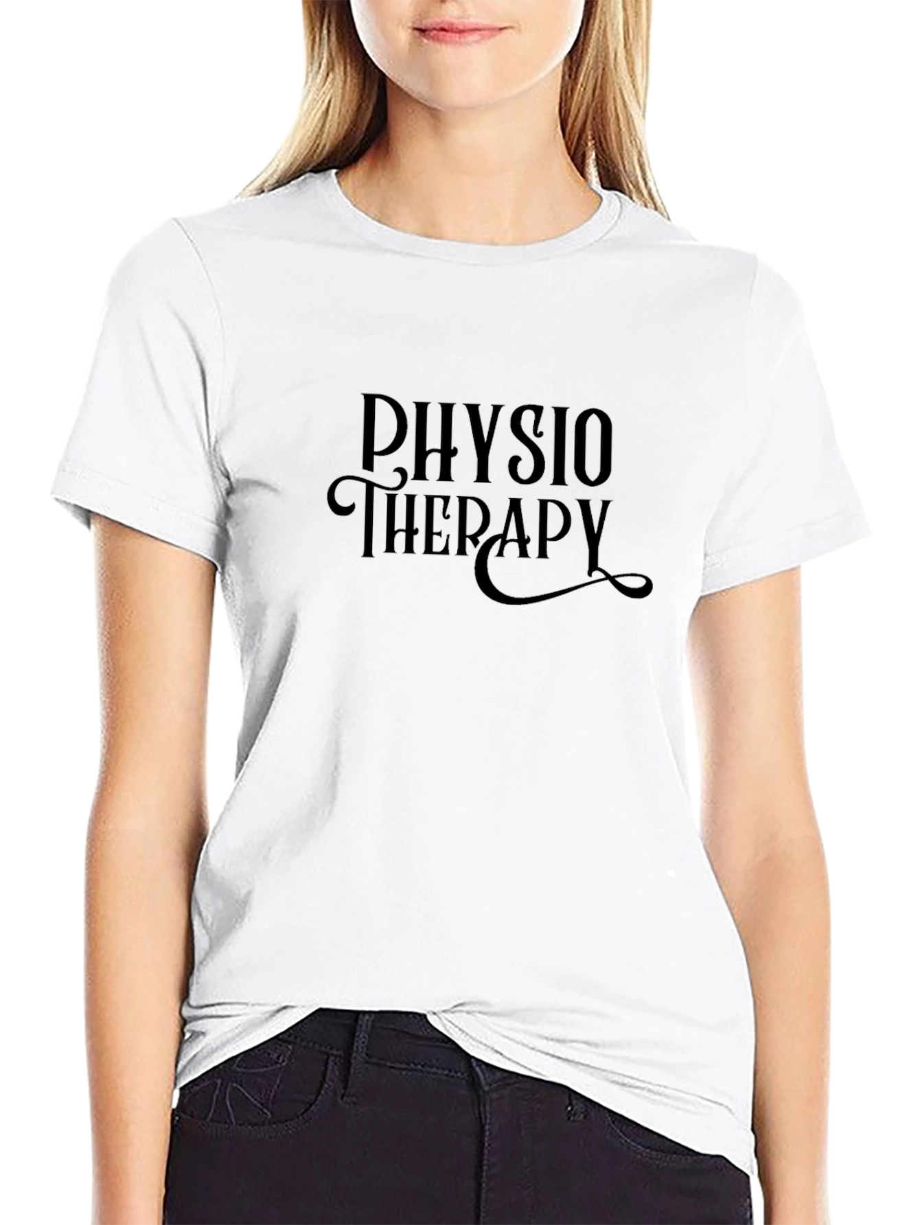 Physio Therapy Graphic Tee - Black