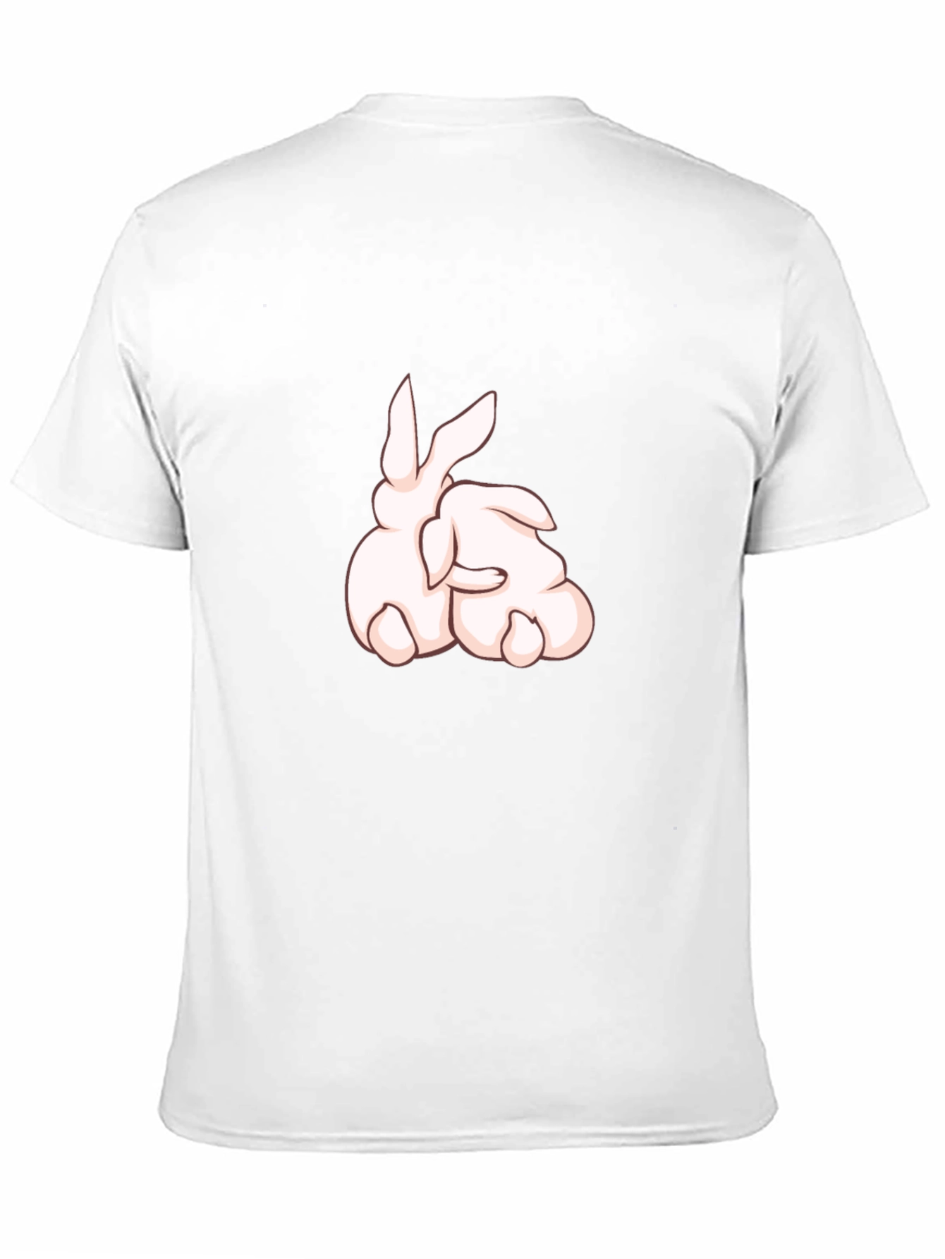 Rabbit Cartoon Graphic Black T-Shirt
