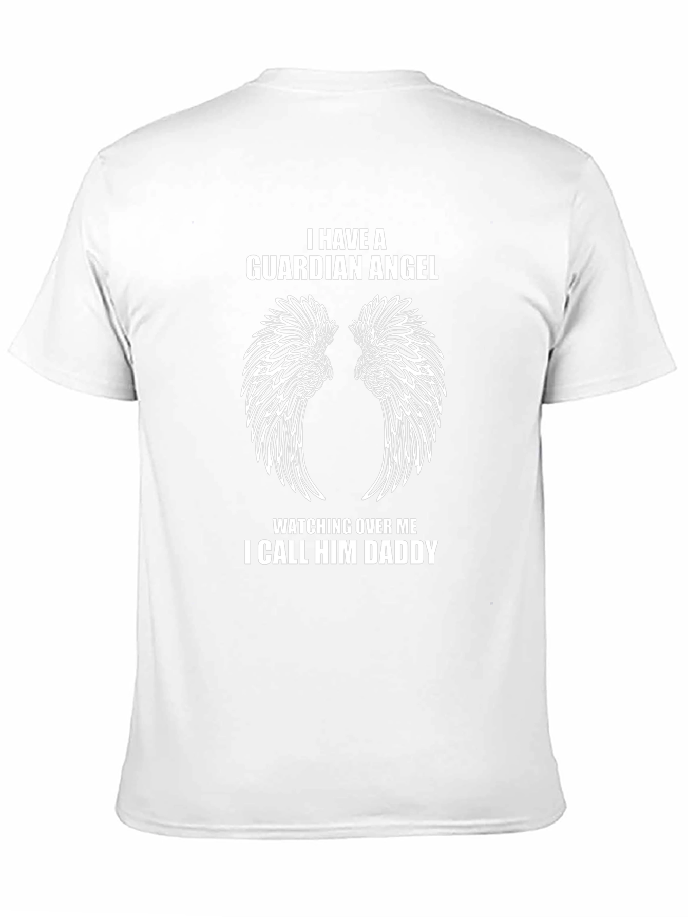Guardian Angel Daddy Black T-Shirt