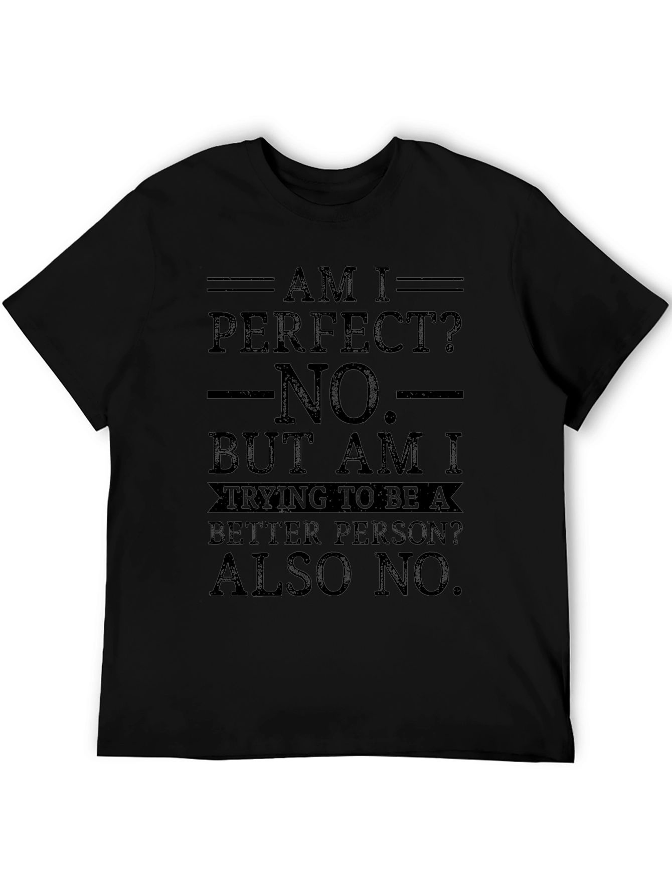 Am I Perfect? Funny Graphic Novelty T-Shirt