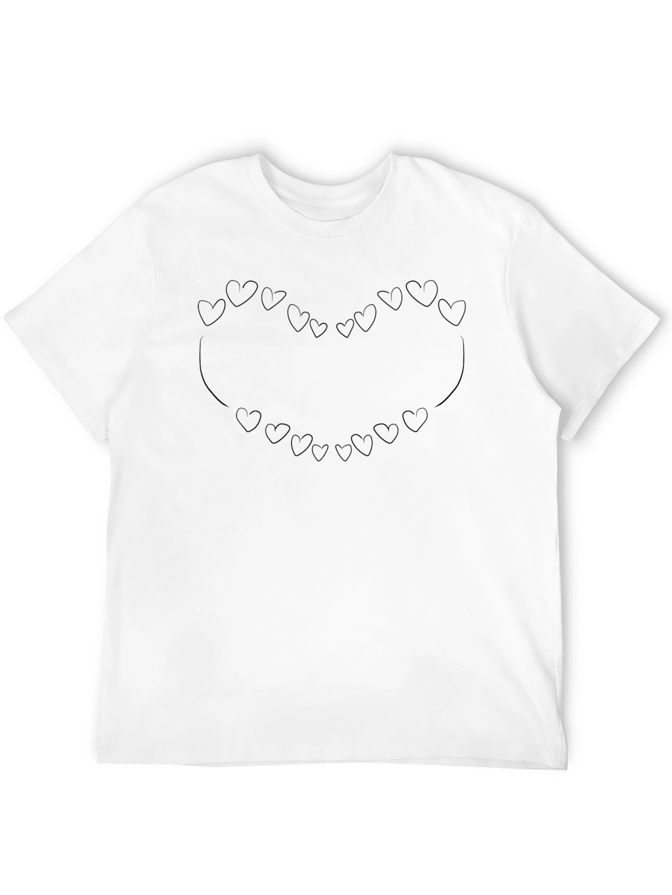 Heart Outline T-Shirt - Black Graphic Tee