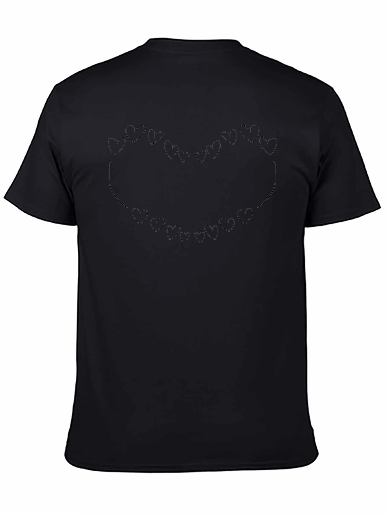 Heart Outline T-Shirt - Black Graphic Tee