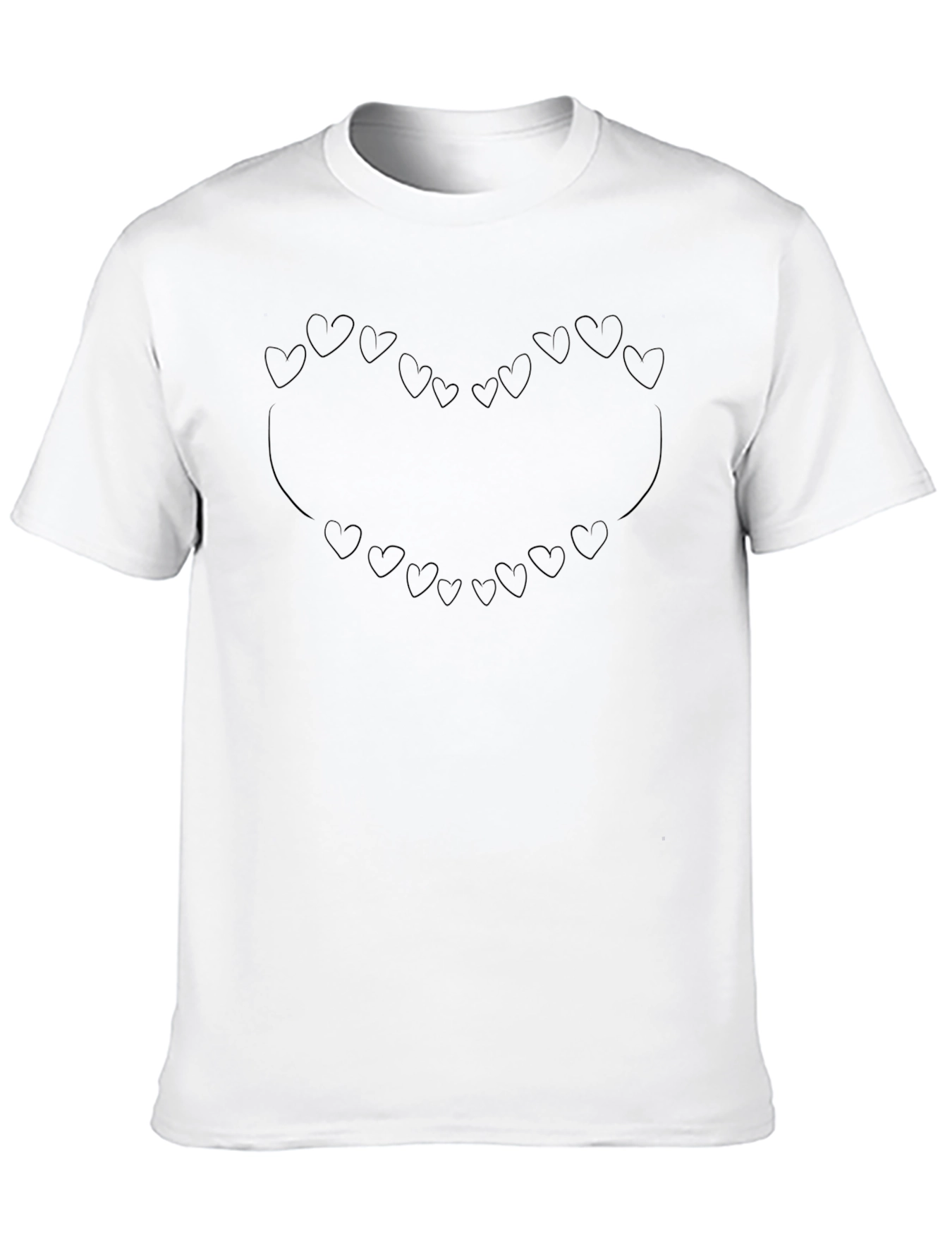 Heart Outline T-Shirt - Black Graphic Tee