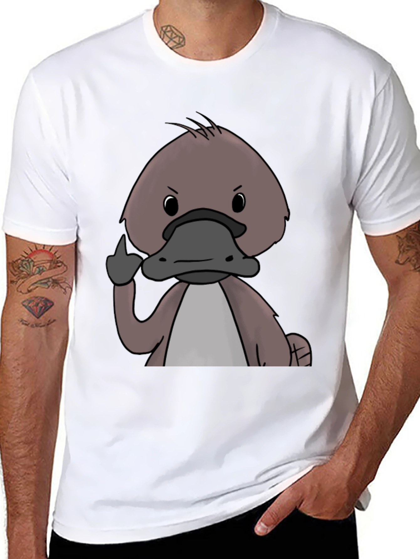 Middle Finger Platypus T-Shirt