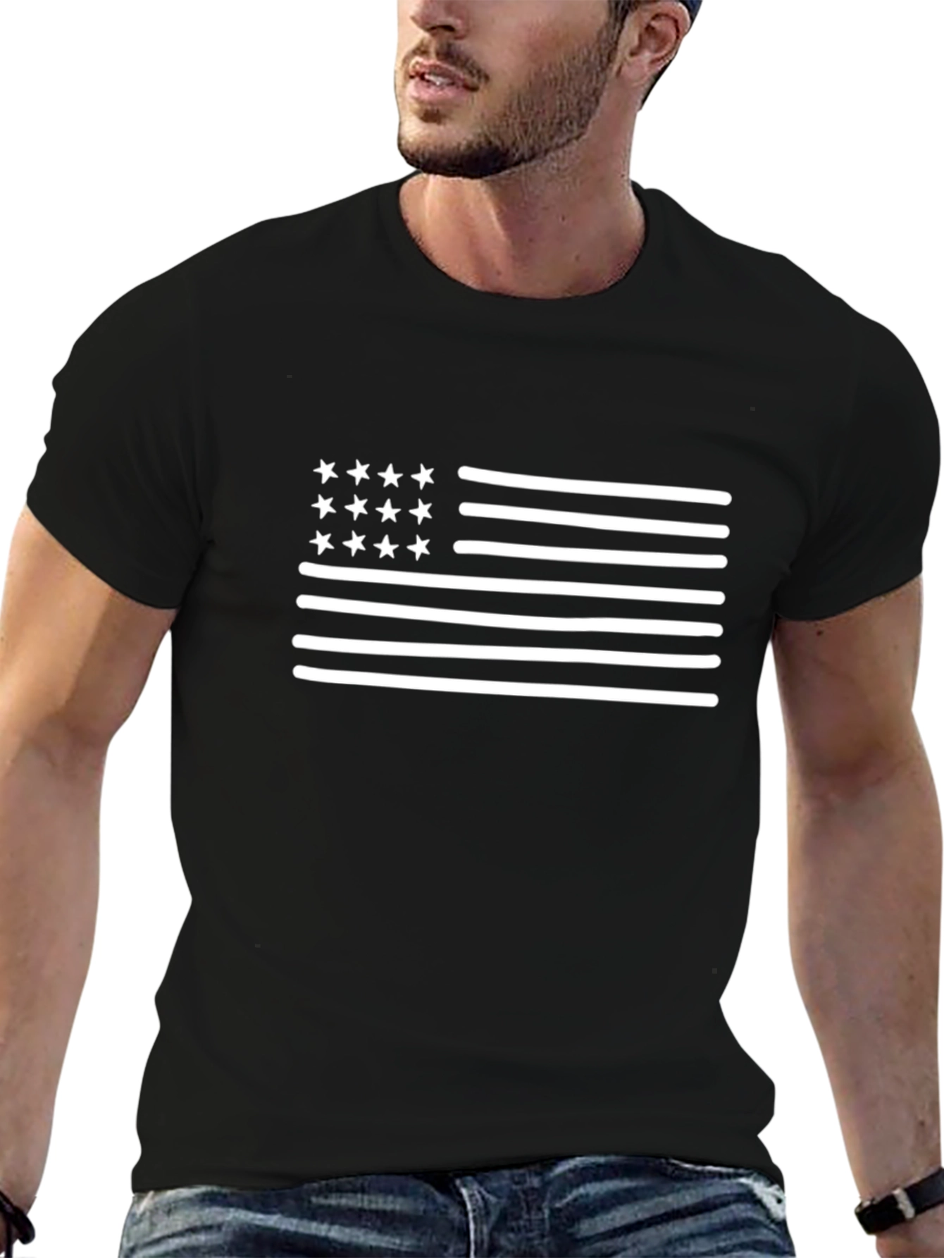 American Flag Graphic T-Shirt - Patriotic Style