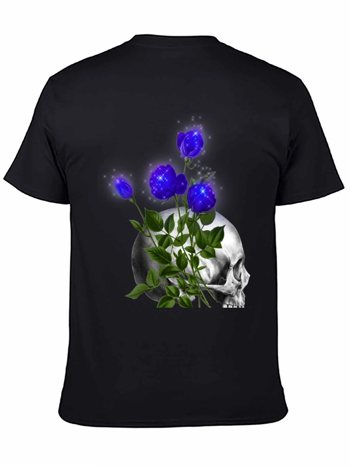 Skull & Roses Graphic Print Tee