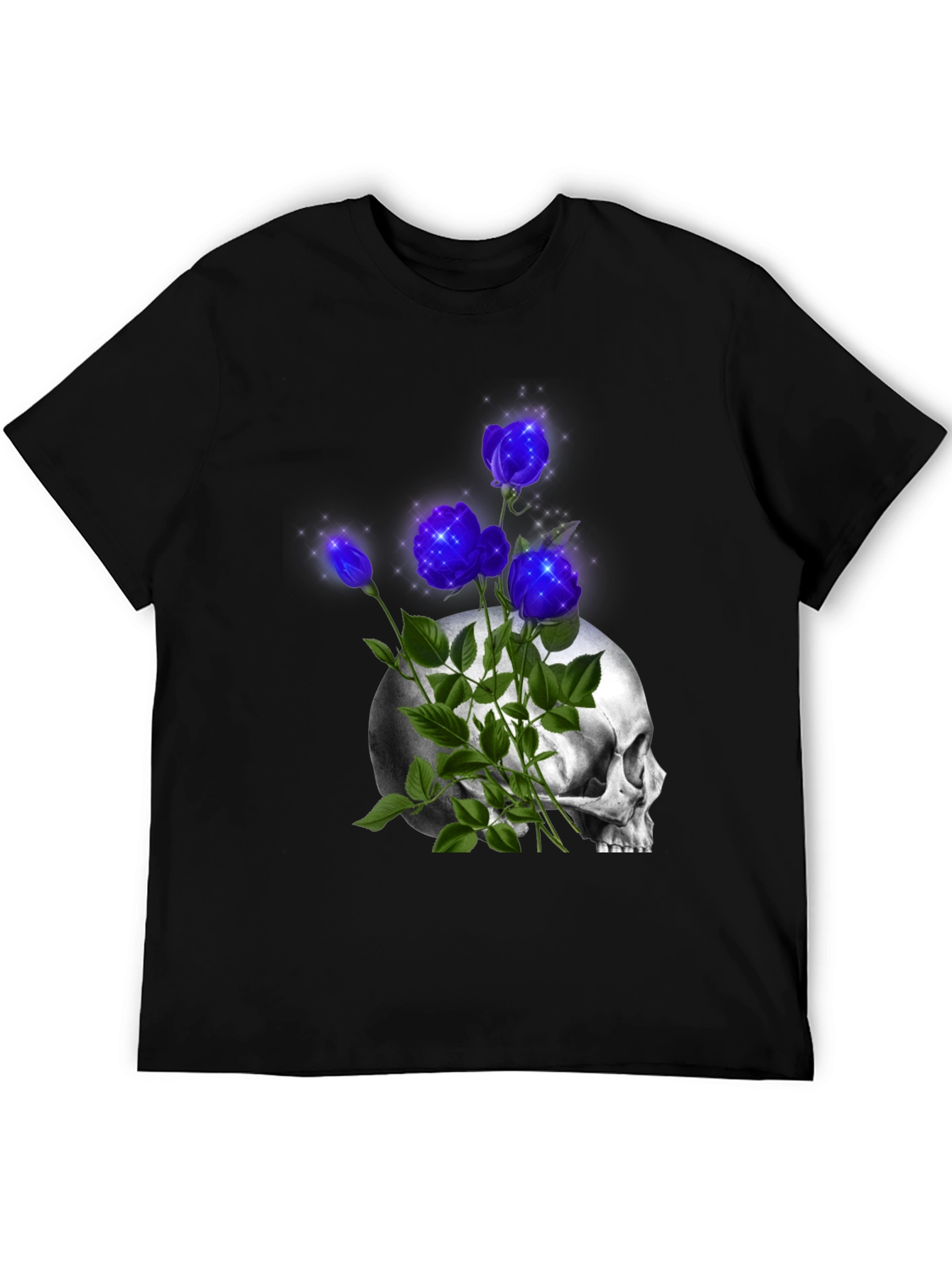 Skull & Roses Graphic Print Tee