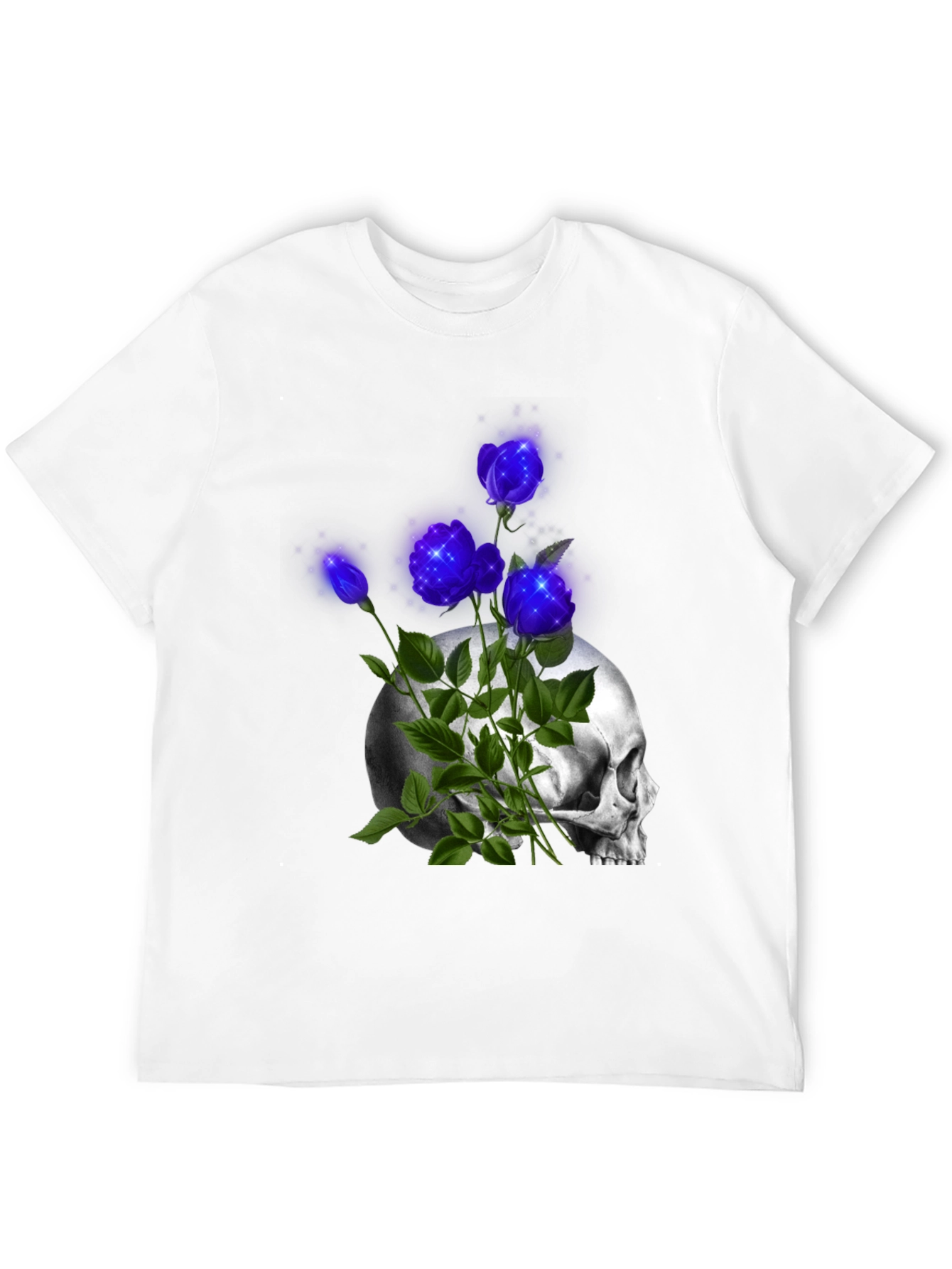Skull & Roses Graphic Print Tee
