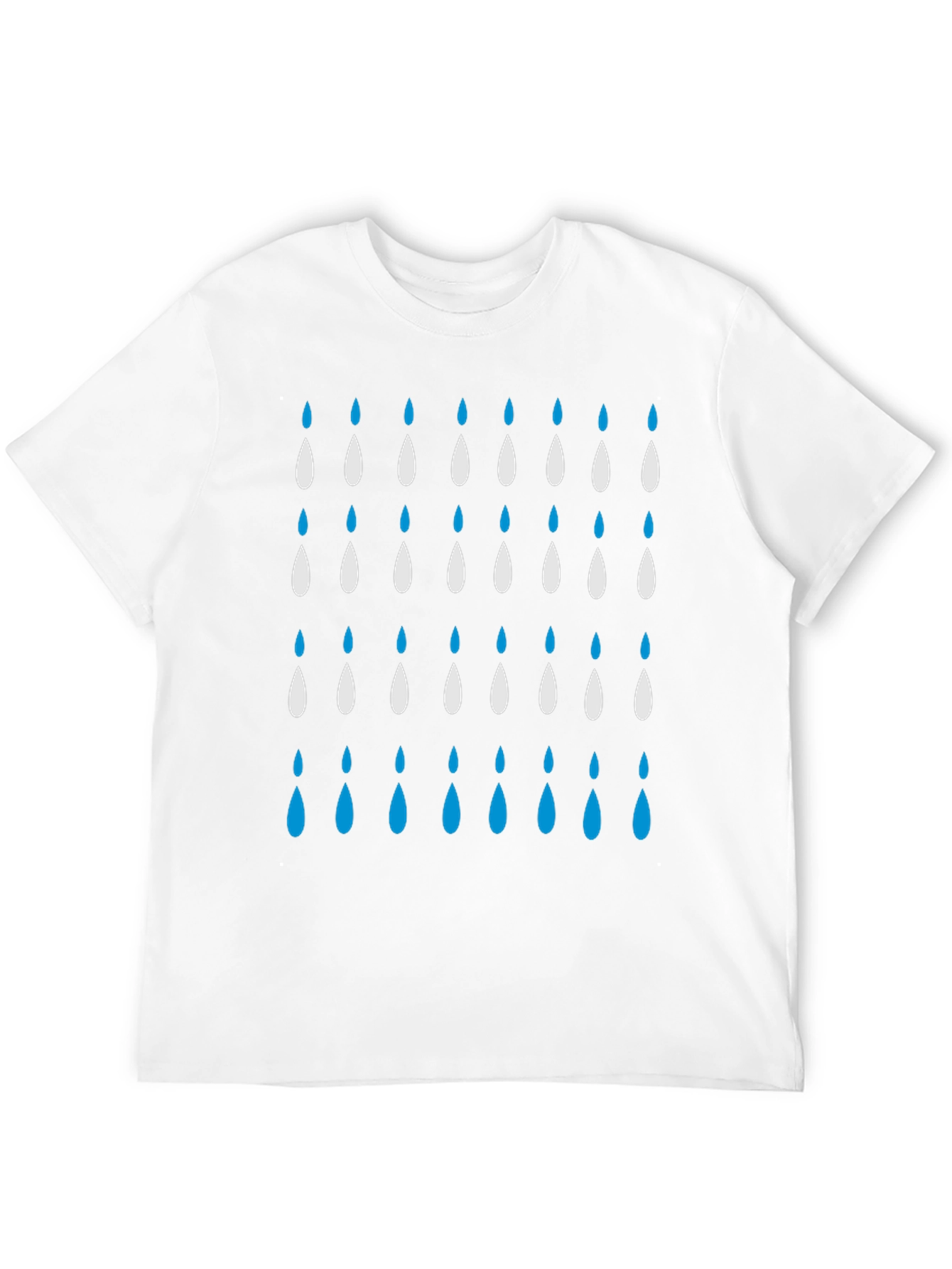 Raindrop Pattern Black T-Shirt